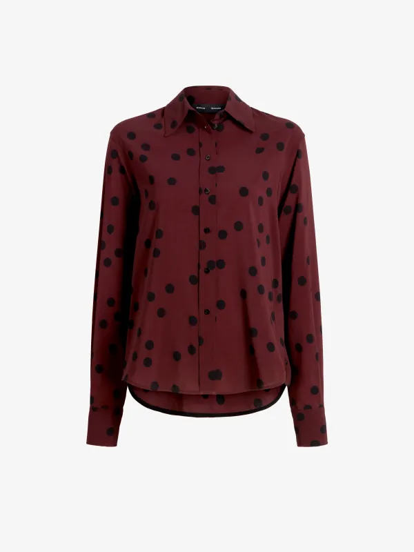 Paz Shirt in Printed Stretch Viscose made by Proenza Schouler
