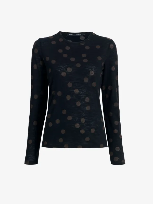 Mia Top in Polka Dot Jersey made by Proenza Schouler