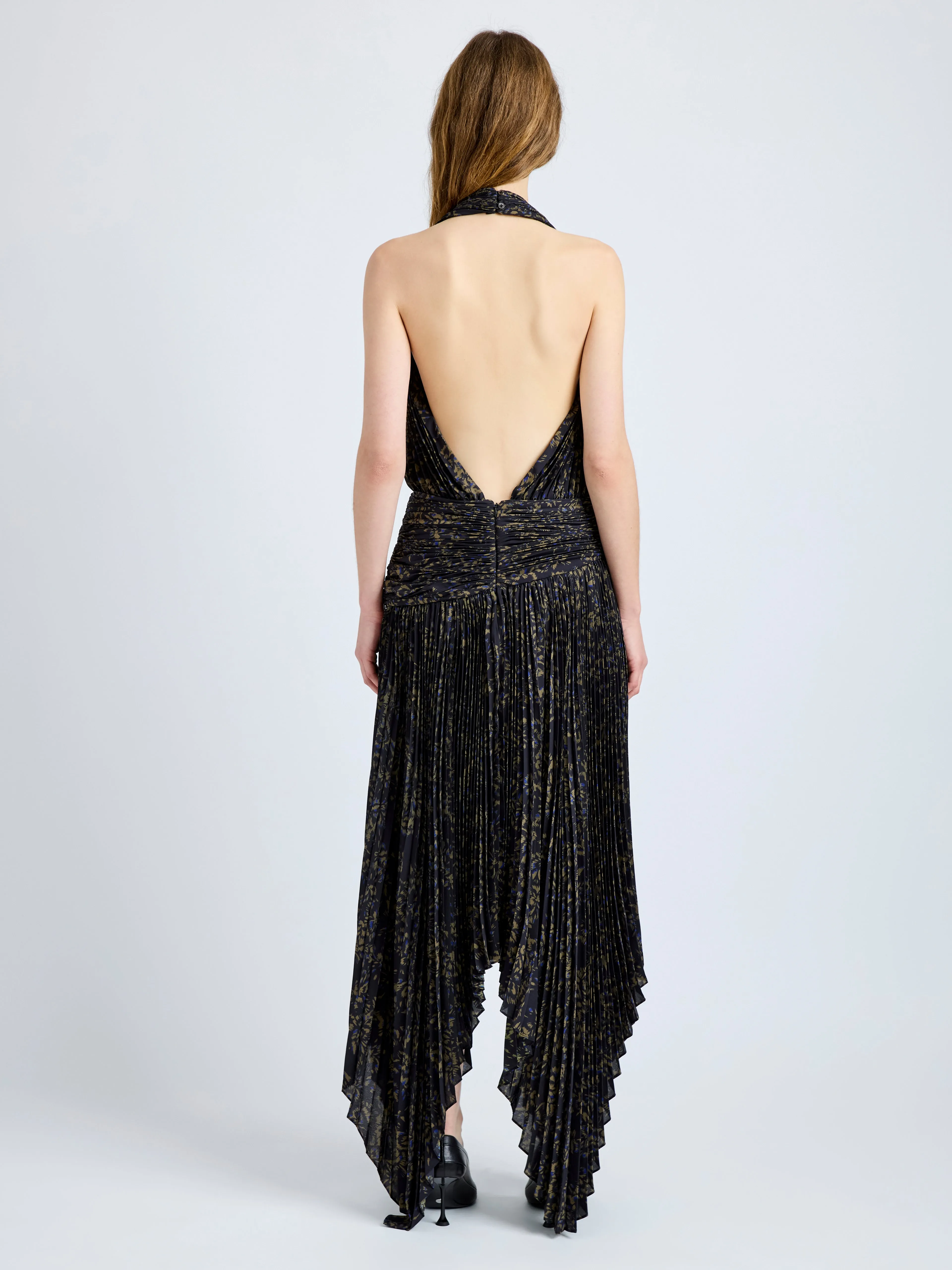 Paulina Dress in Pleated Georgette sold by Proenza Schouler product image thumbnail 4
