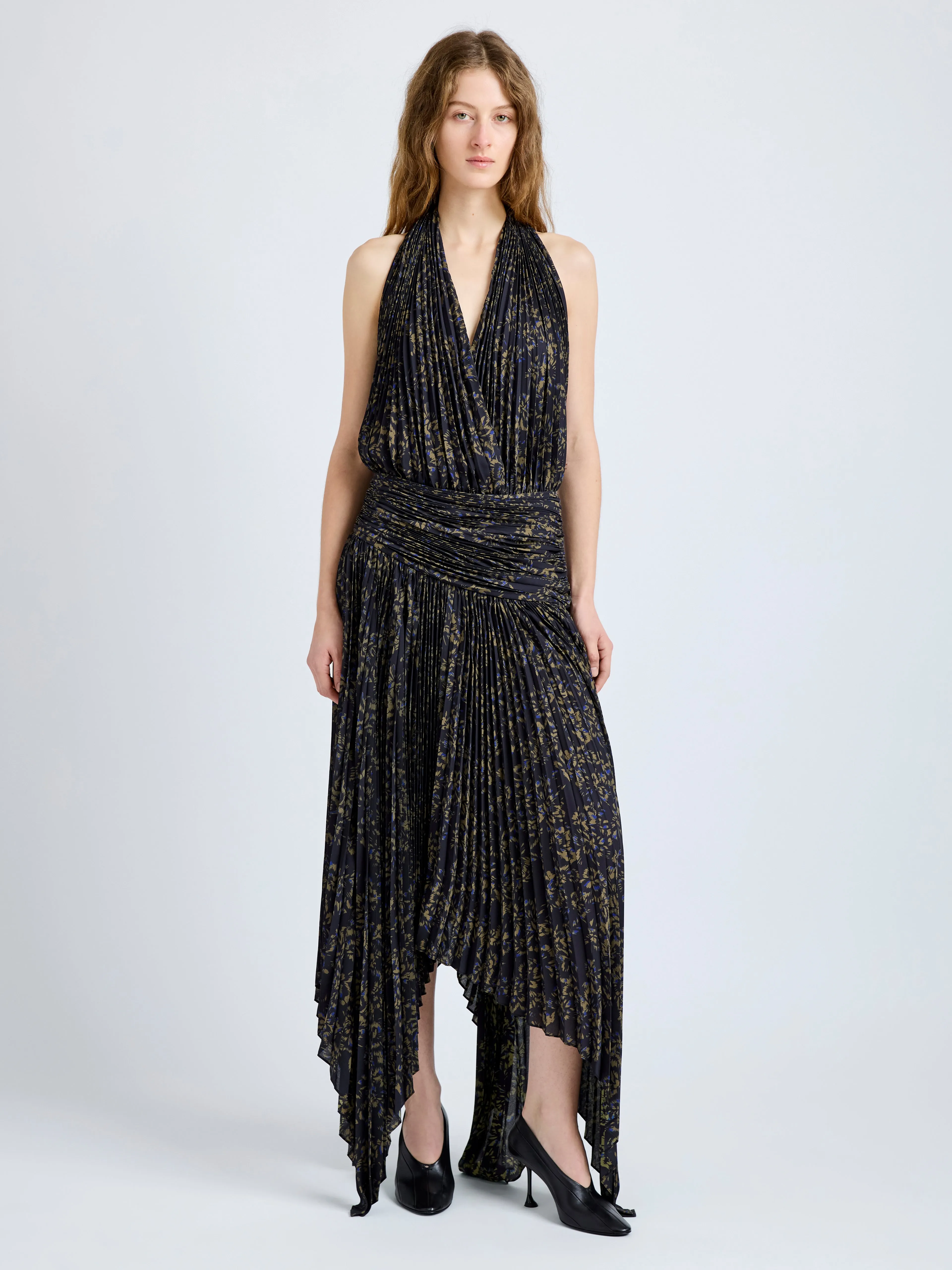 Paulina Dress in Pleated Georgette sold by Proenza Schouler product image thumbnail 2