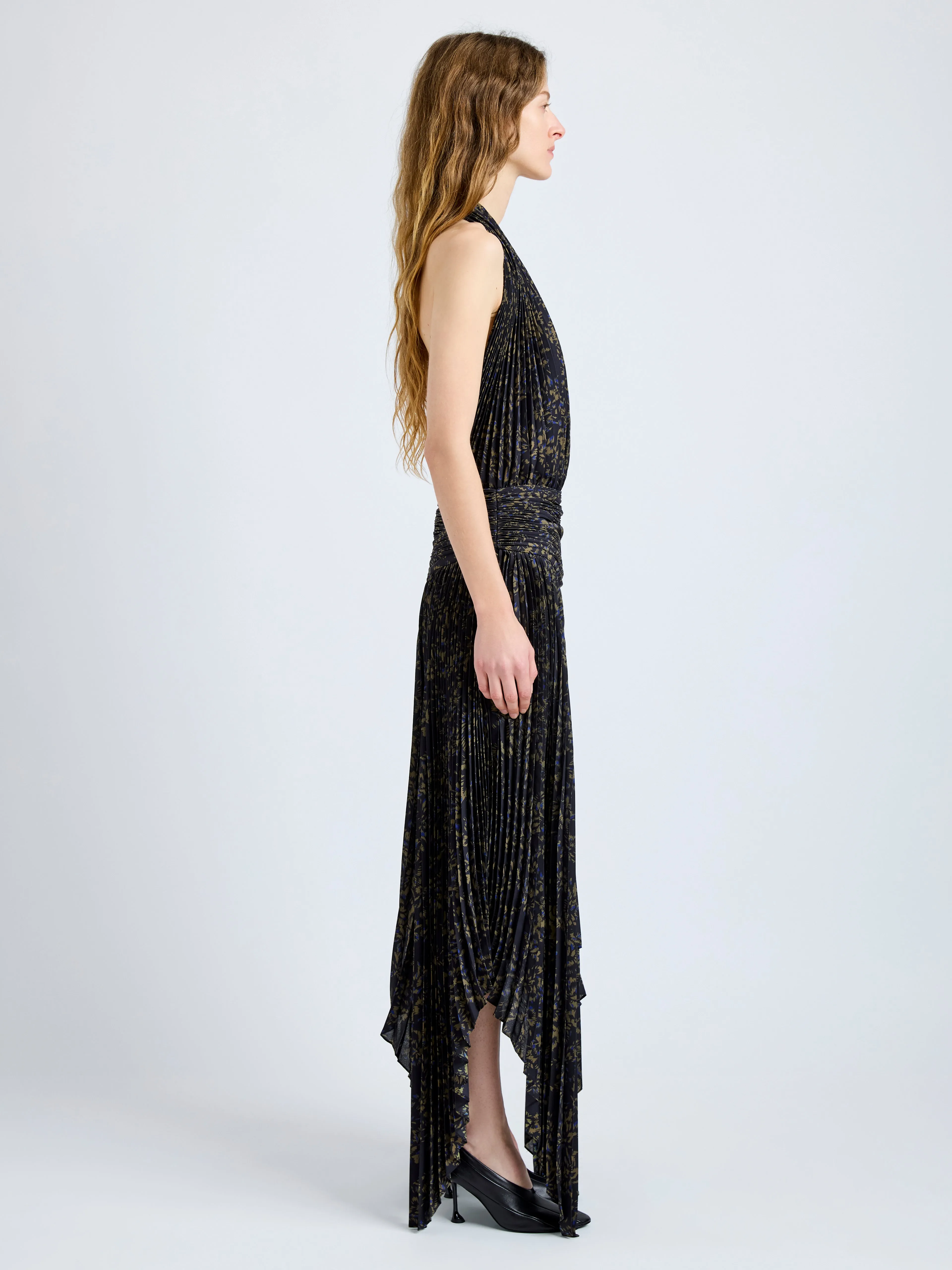 Paulina Dress in Pleated Georgette sold by Proenza Schouler product image thumbnail 3