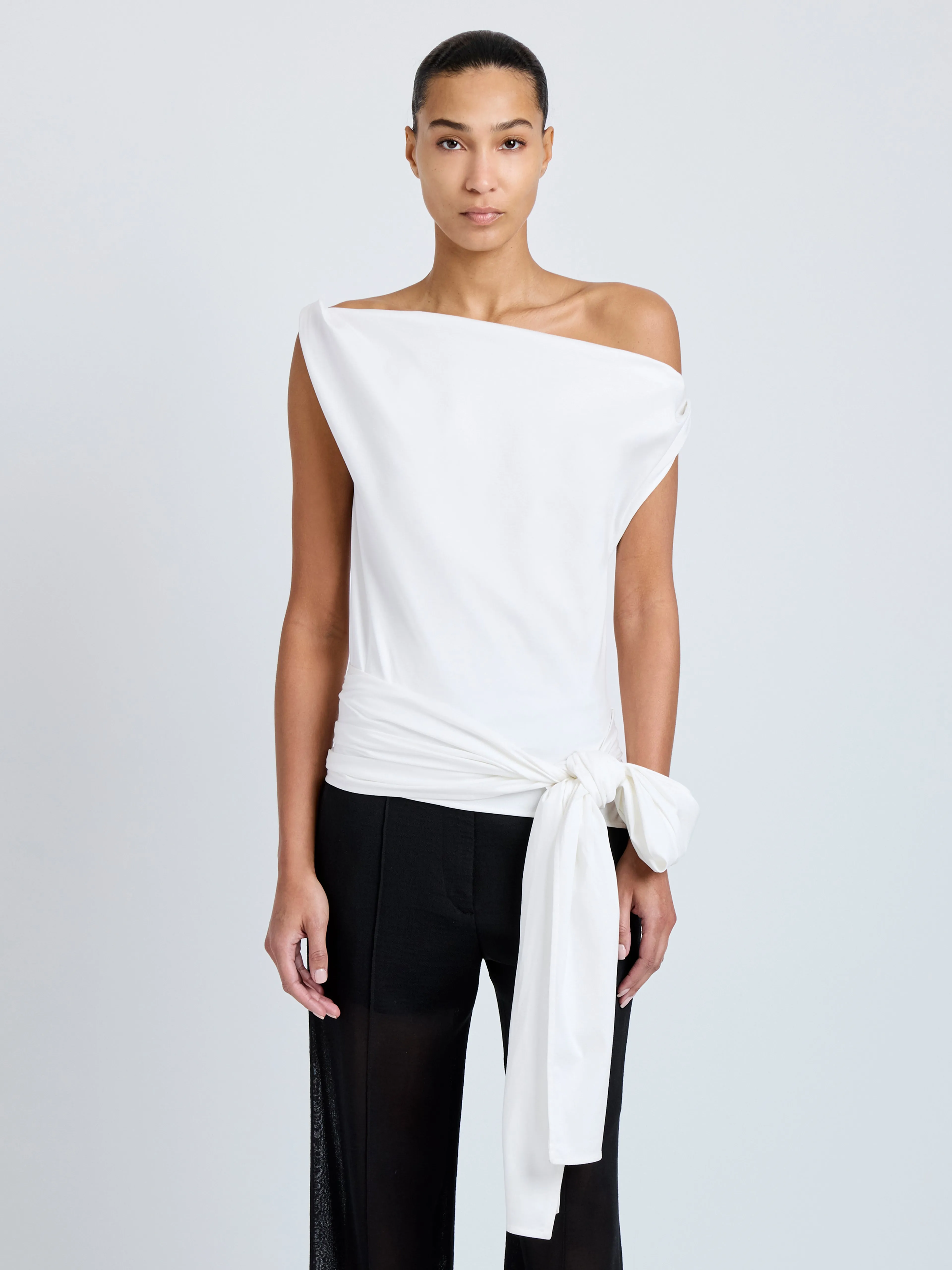 Zafira Top in Mercerized Cotton Jersey sold by Proenza Schouler product image thumbnail 2