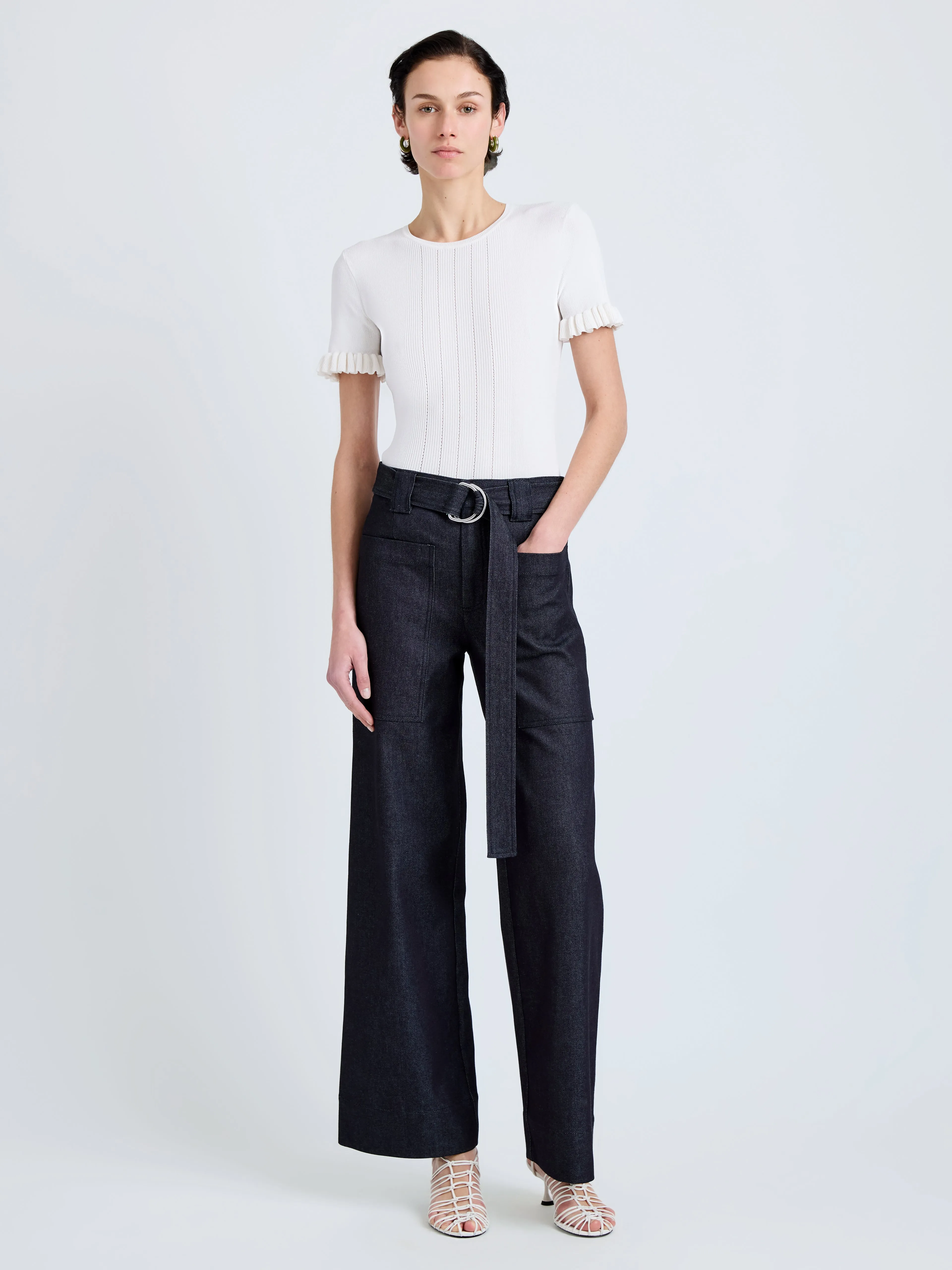 Lina Pant in Stretch Twill sold by Proenza Schouler product image thumbnail 2