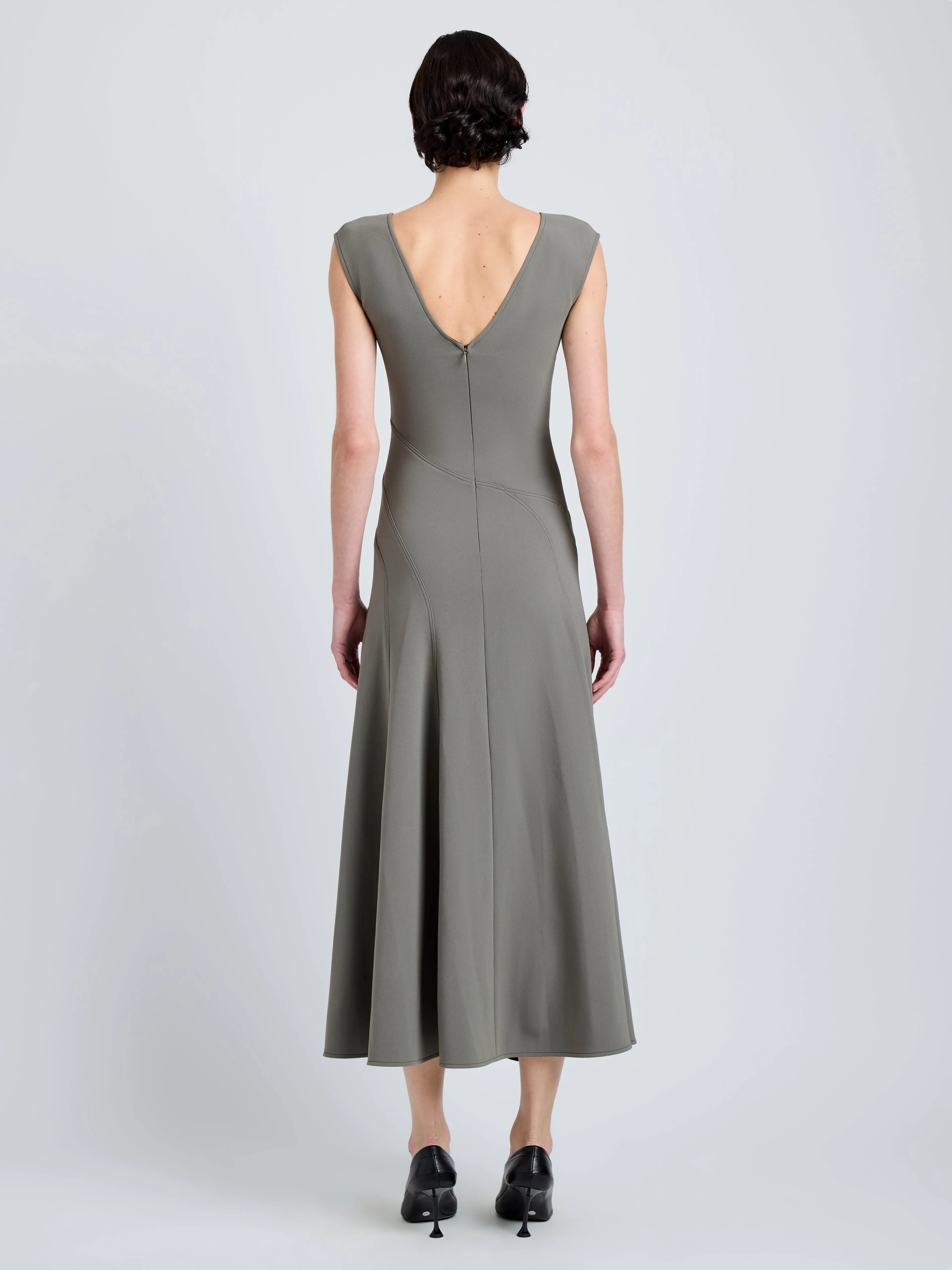Romana Dress in Matte Double Crepe sold by Proenza Schouler product image thumbnail 4