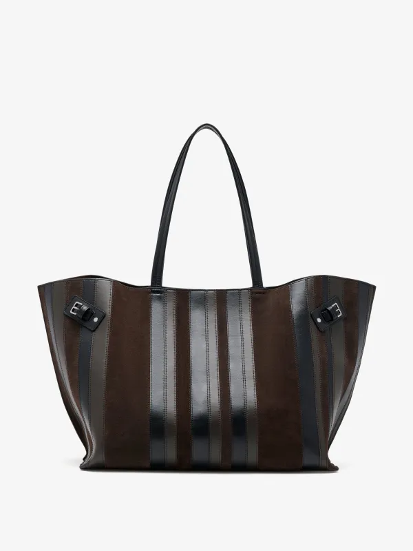 Days Carryall in Calf Striped Intarsia made by Proenza Schouler