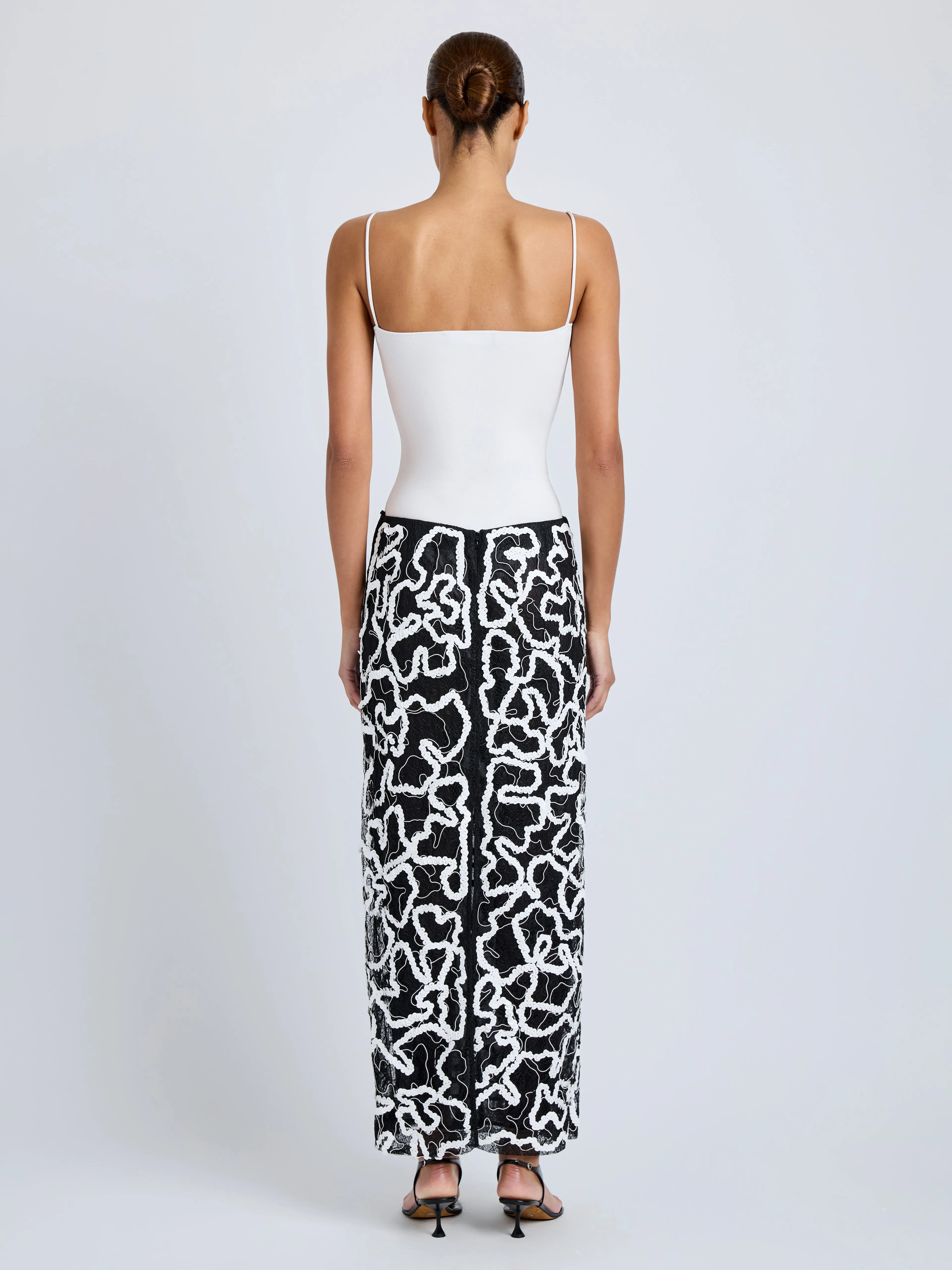 Maite Skirt in Sequin Embroidery Lace sold by Proenza Schouler product image thumbnail 4