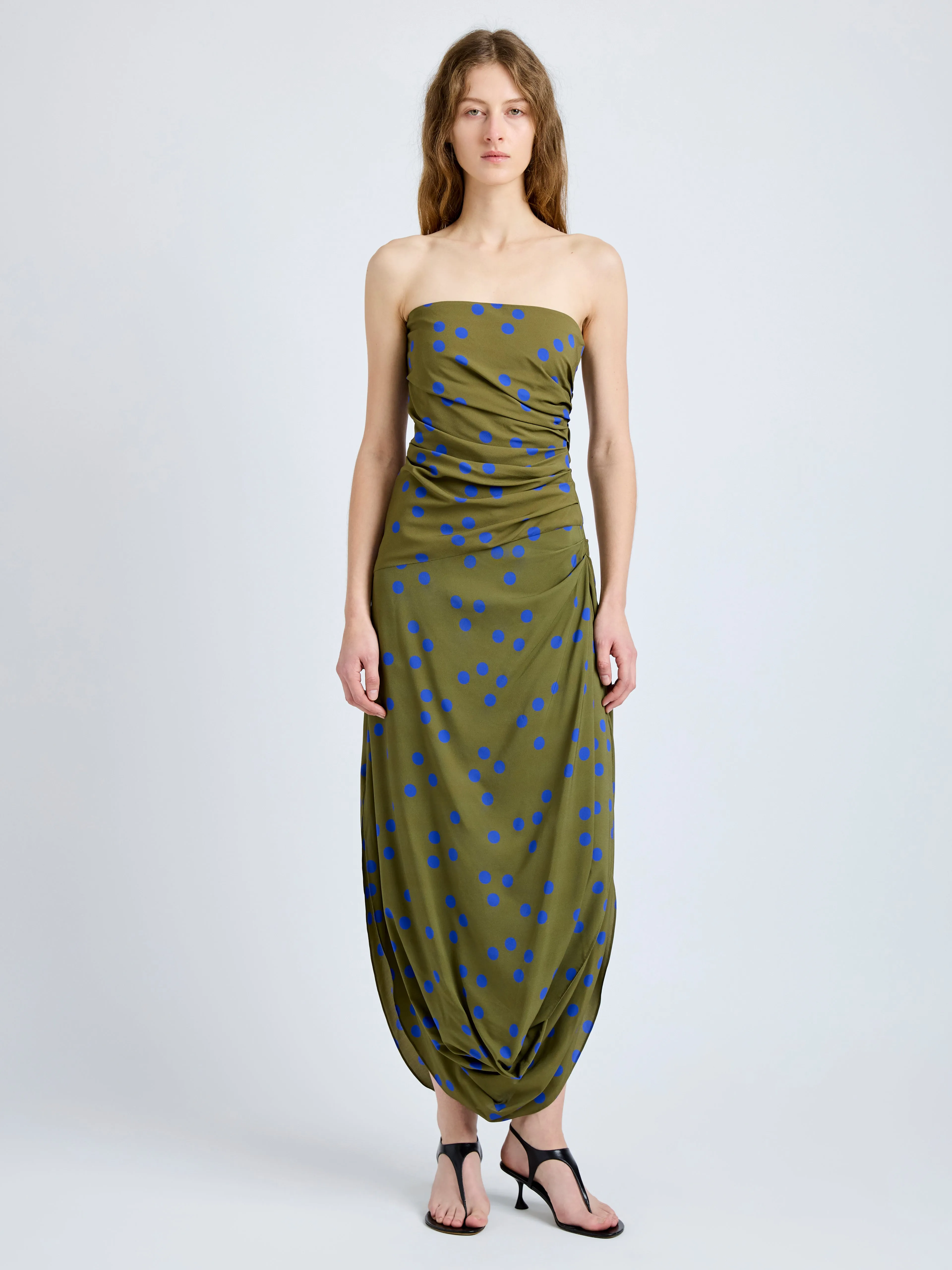 Nayara Dress in Printed Dot Stretch Viscose sold by Proenza Schouler product image thumbnail 2