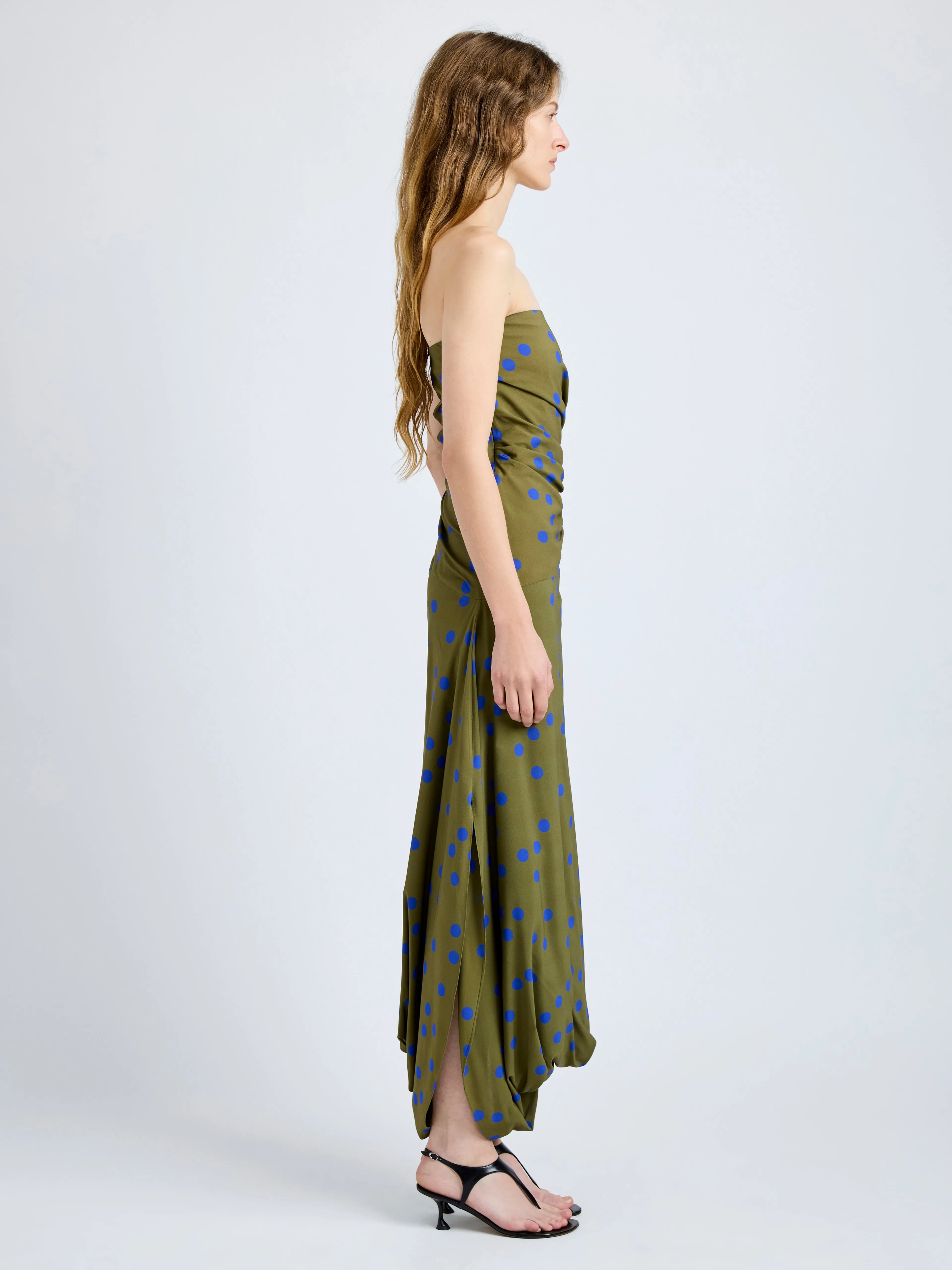 Nayara Dress in Printed Dot Stretch Viscose sold by Proenza Schouler product image thumbnail 3