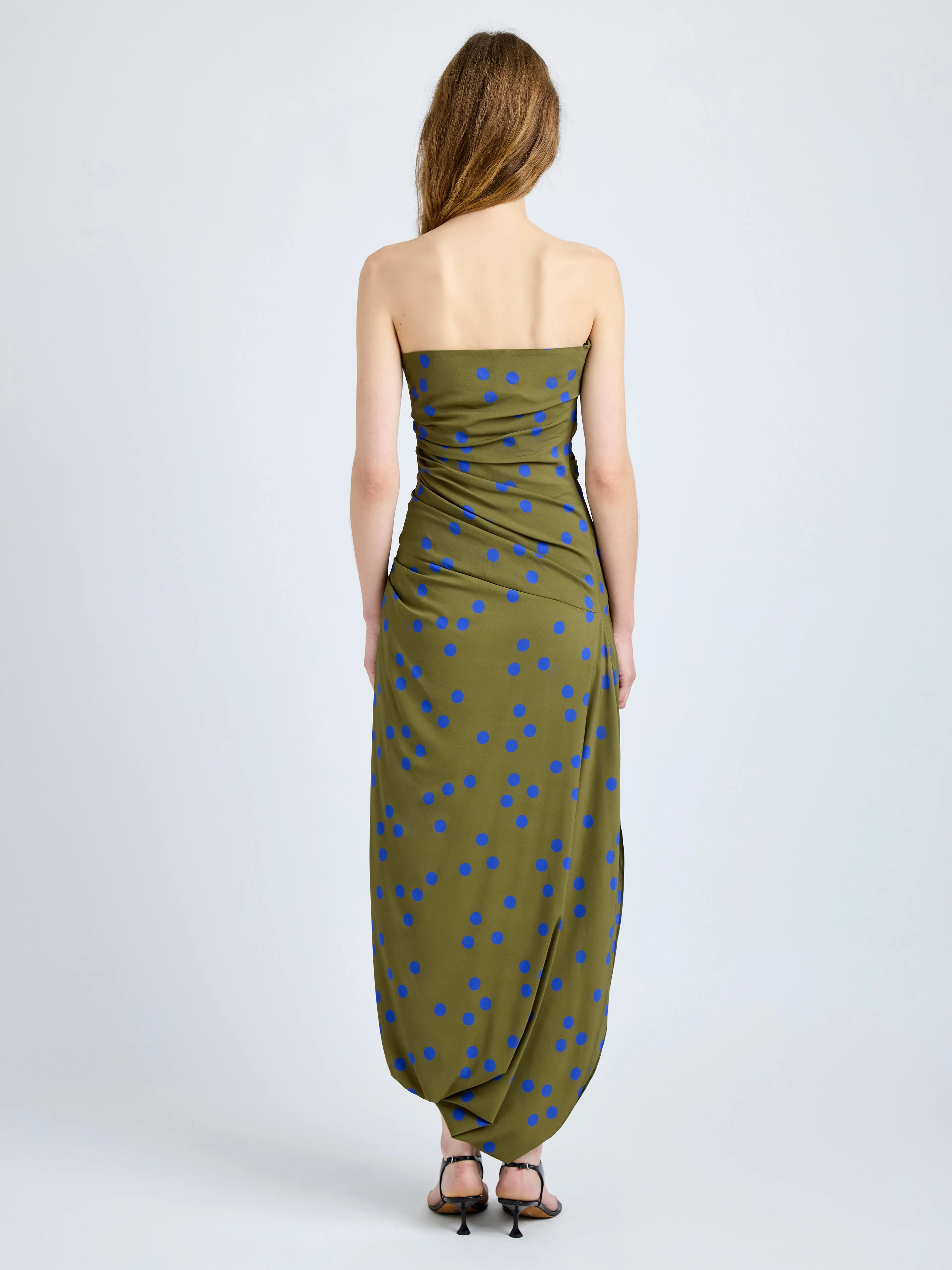 Nayara Dress in Printed Dot Stretch Viscose sold by Proenza Schouler product image thumbnail 4