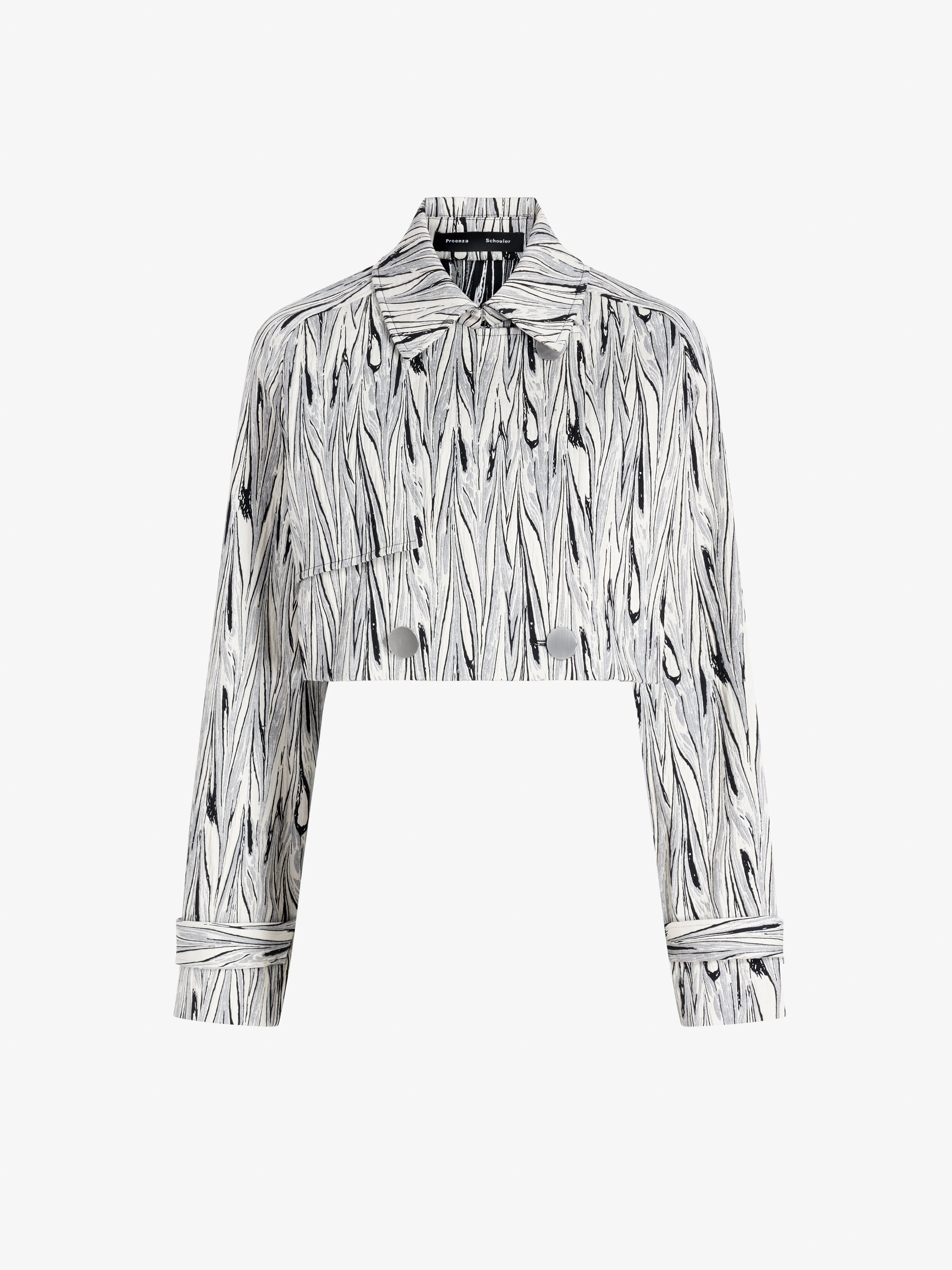 Della Jacket in Marble Double Jacquard sold by Proenza Schouler