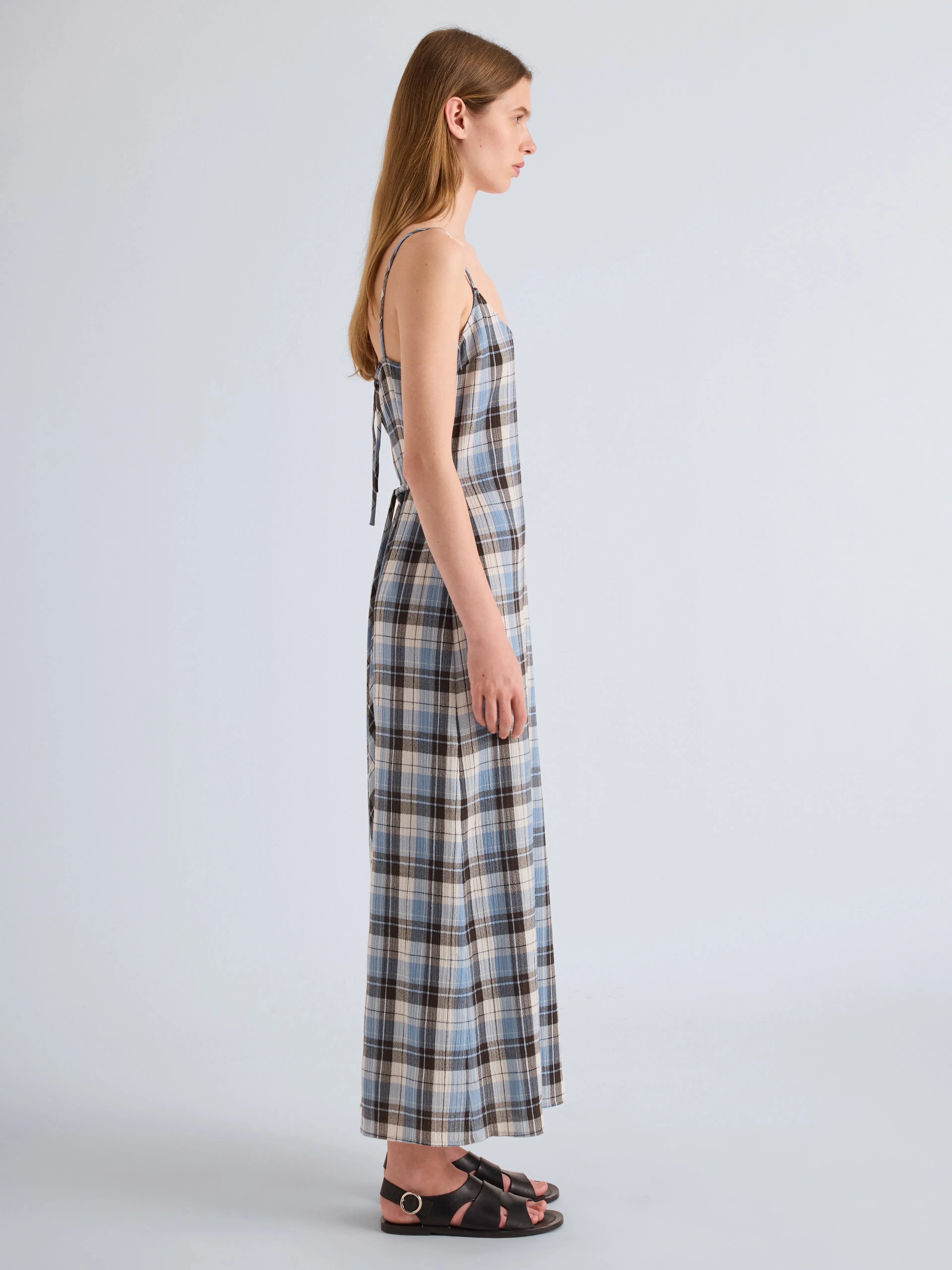 Evelyn Dress in Plaid Gauze sold by Proenza Schouler product image thumbnail 3