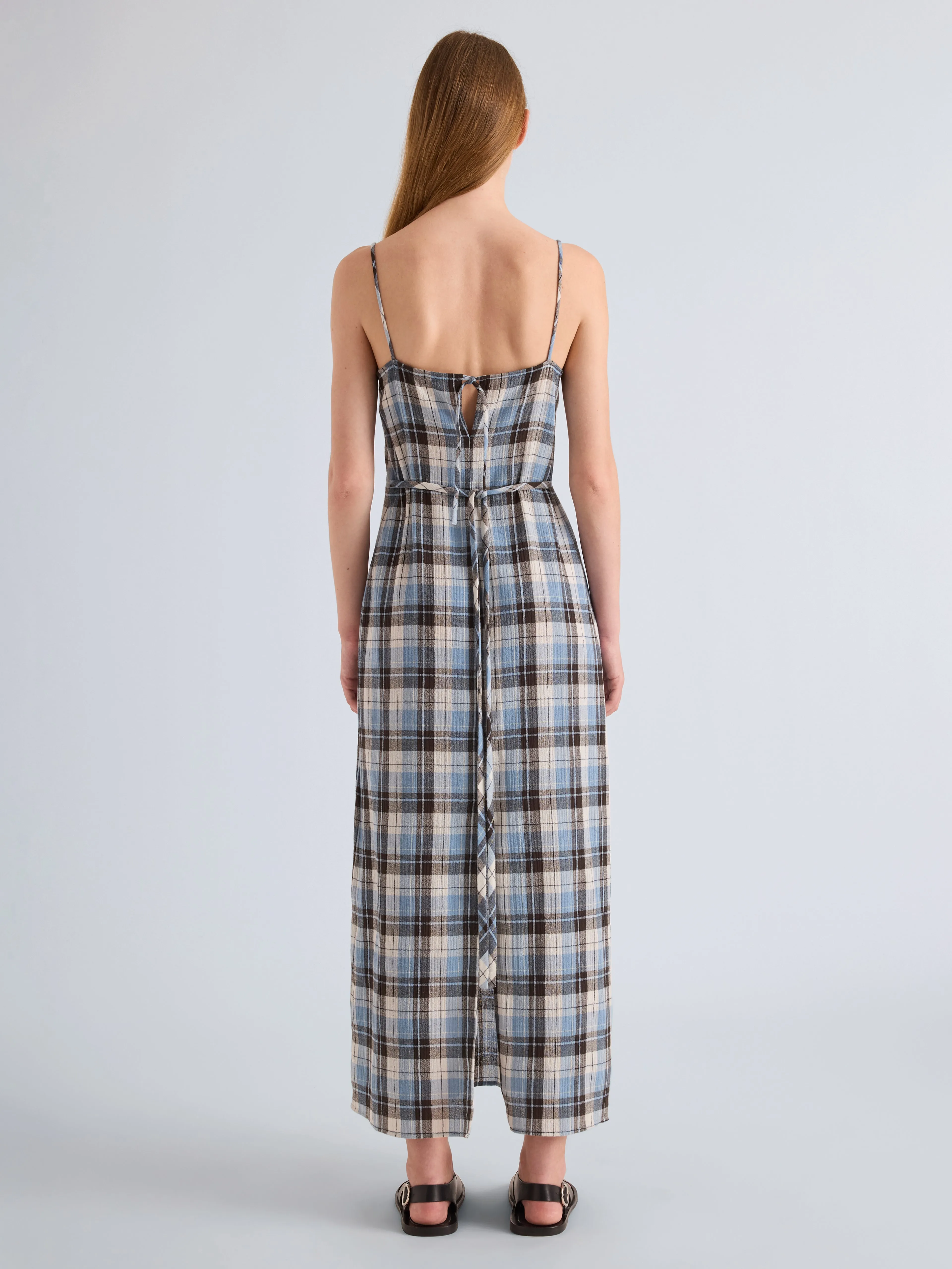 Evelyn Dress in Plaid Gauze sold by Proenza Schouler product image thumbnail 4
