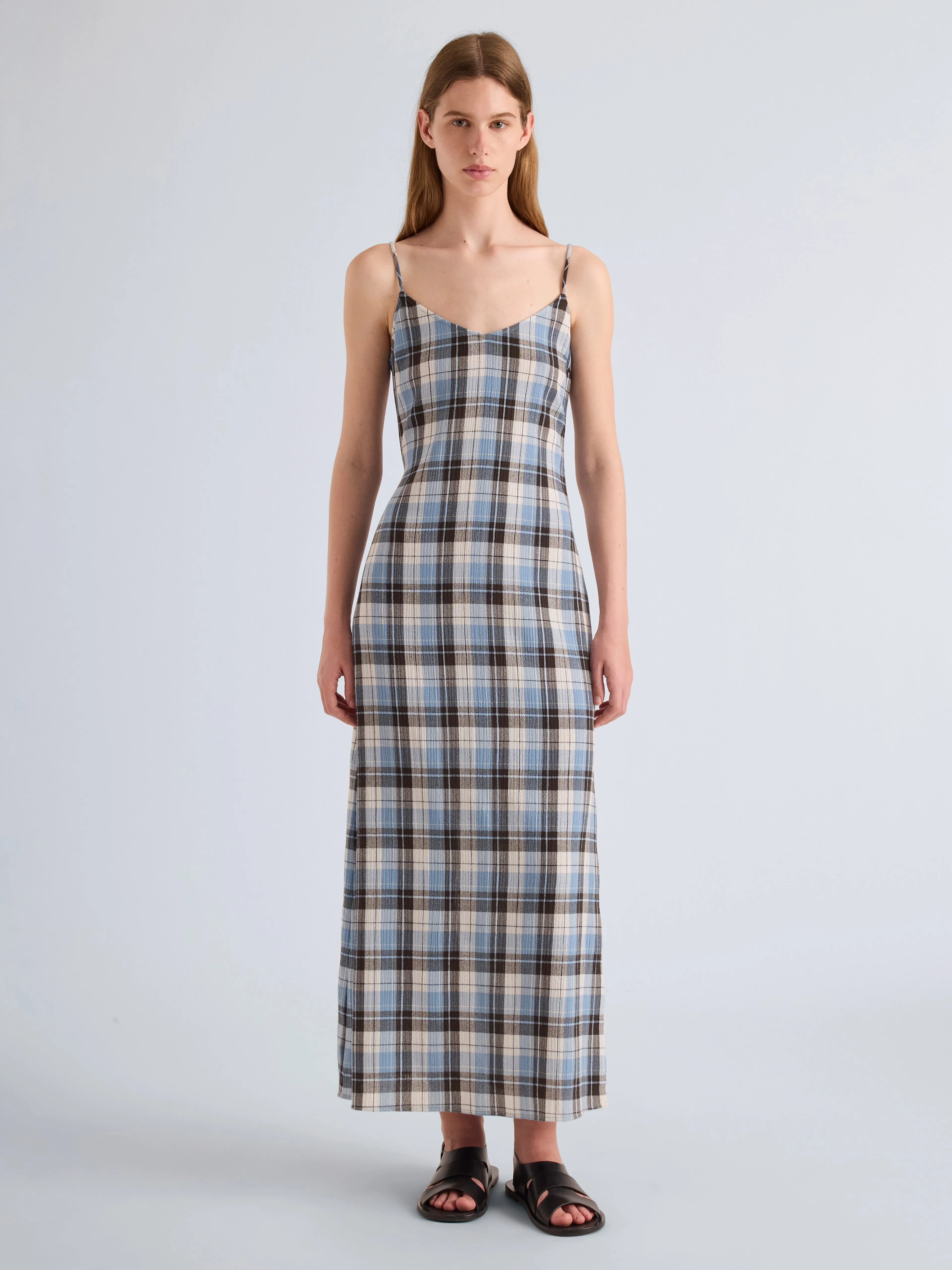 Evelyn Dress in Plaid Gauze sold by Proenza Schouler product image thumbnail 2