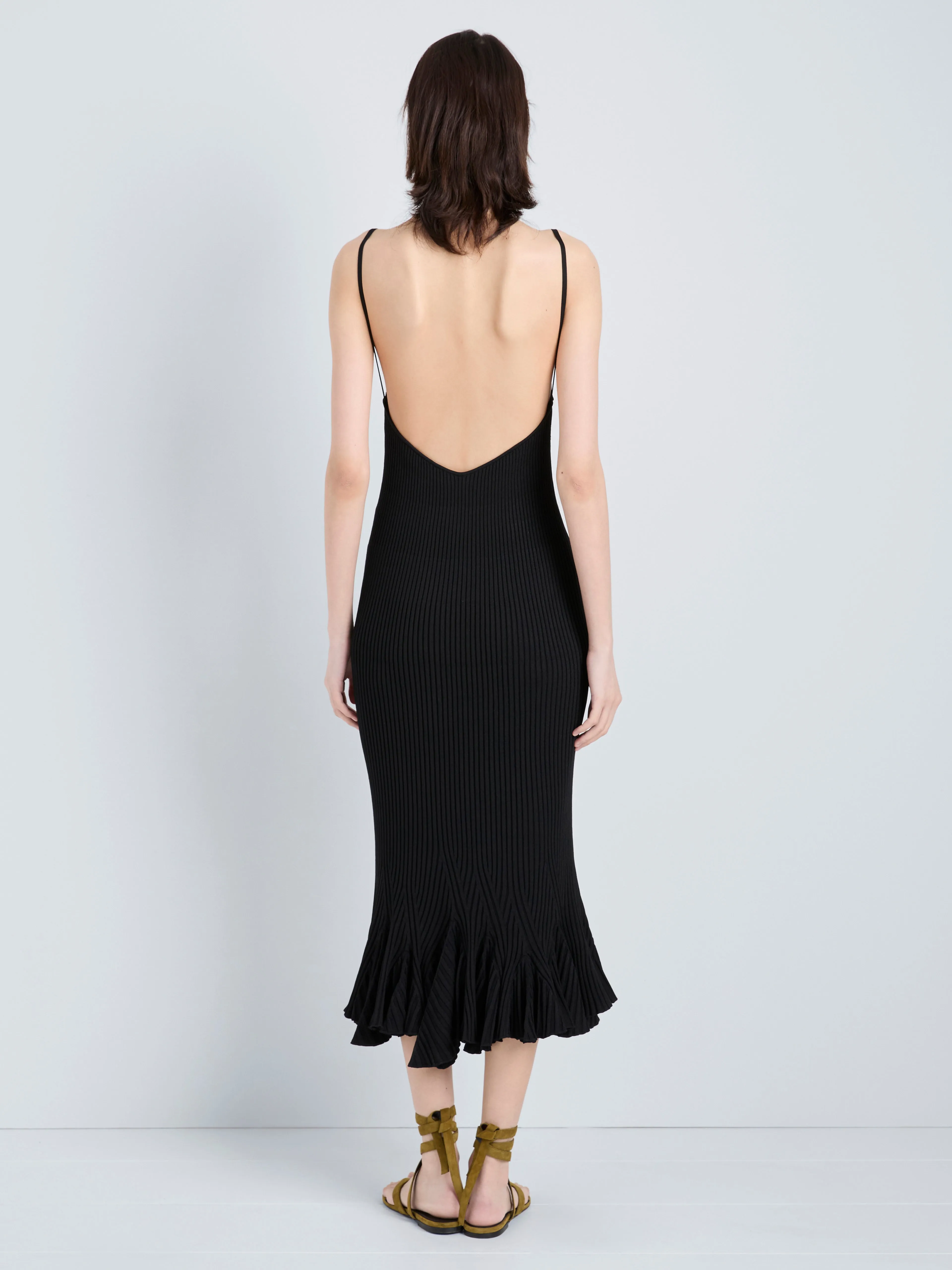 Giuditta Dress in Viscose Ribbed Godet sold by Proenza Schouler product image thumbnail 4