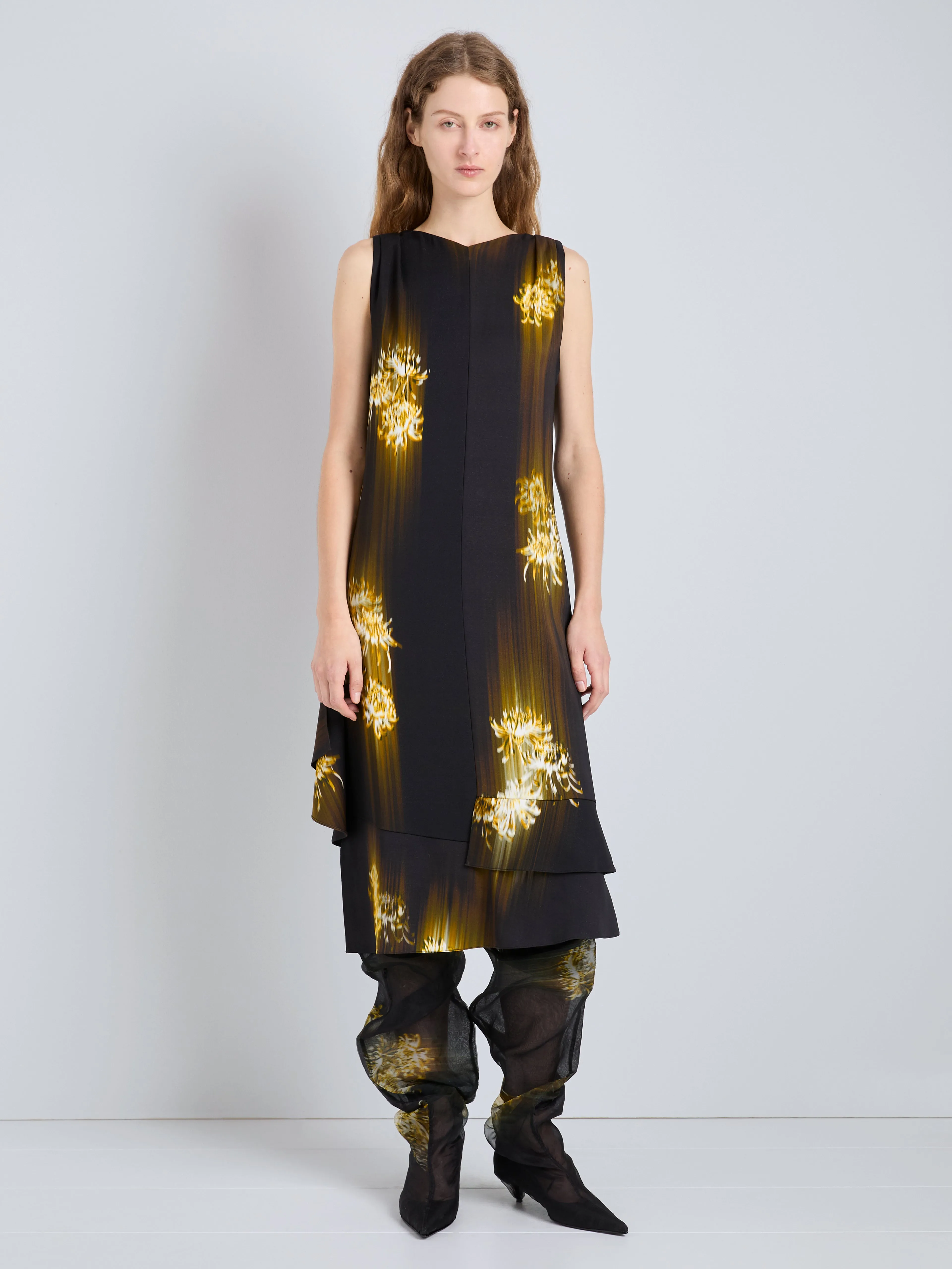 Rhetta Dress in Printed Viscose Cady sold by Proenza Schouler product image thumbnail 2