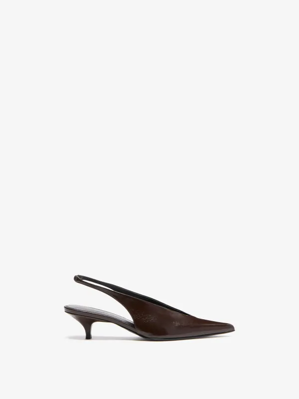 Slash Slingbacks in Slick Nappa made by Proenza Schouler