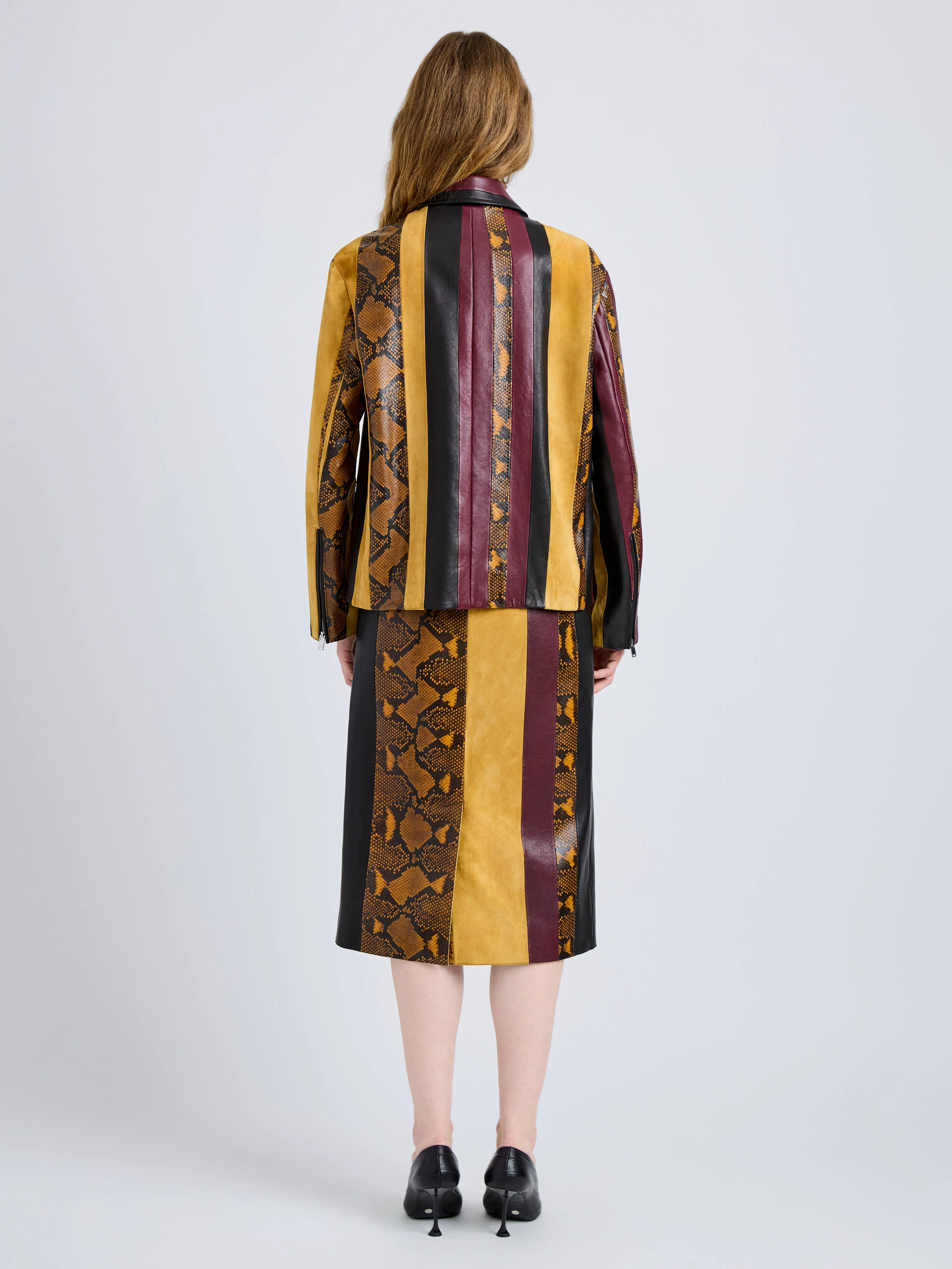 Sirine Skirt in Pieced Leather sold by Proenza Schouler product image thumbnail 4