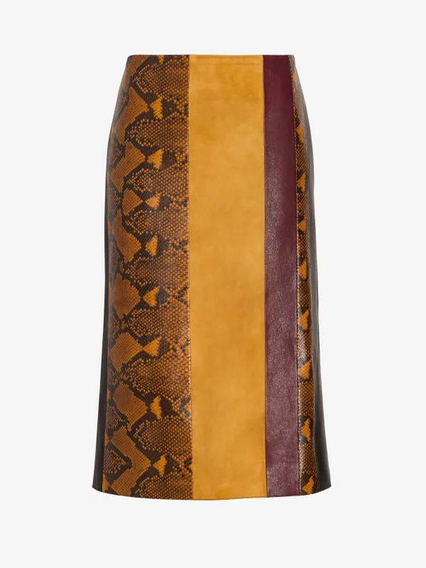 Sirine Skirt in Pieced Leather made by Proenza Schouler