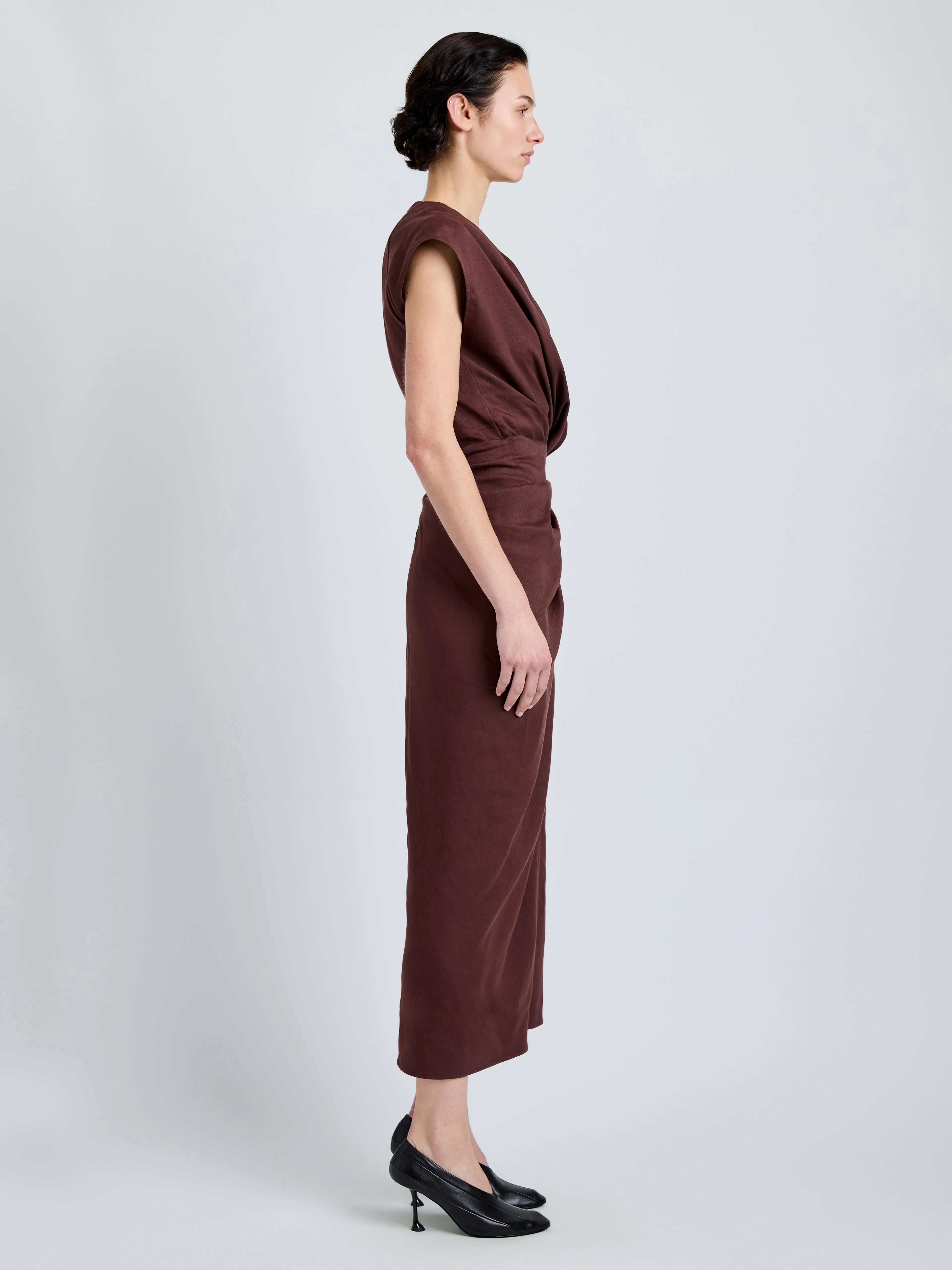Bettina Dress in Eco Stretch Viscose Linen sold by Proenza Schouler product image thumbnail 3