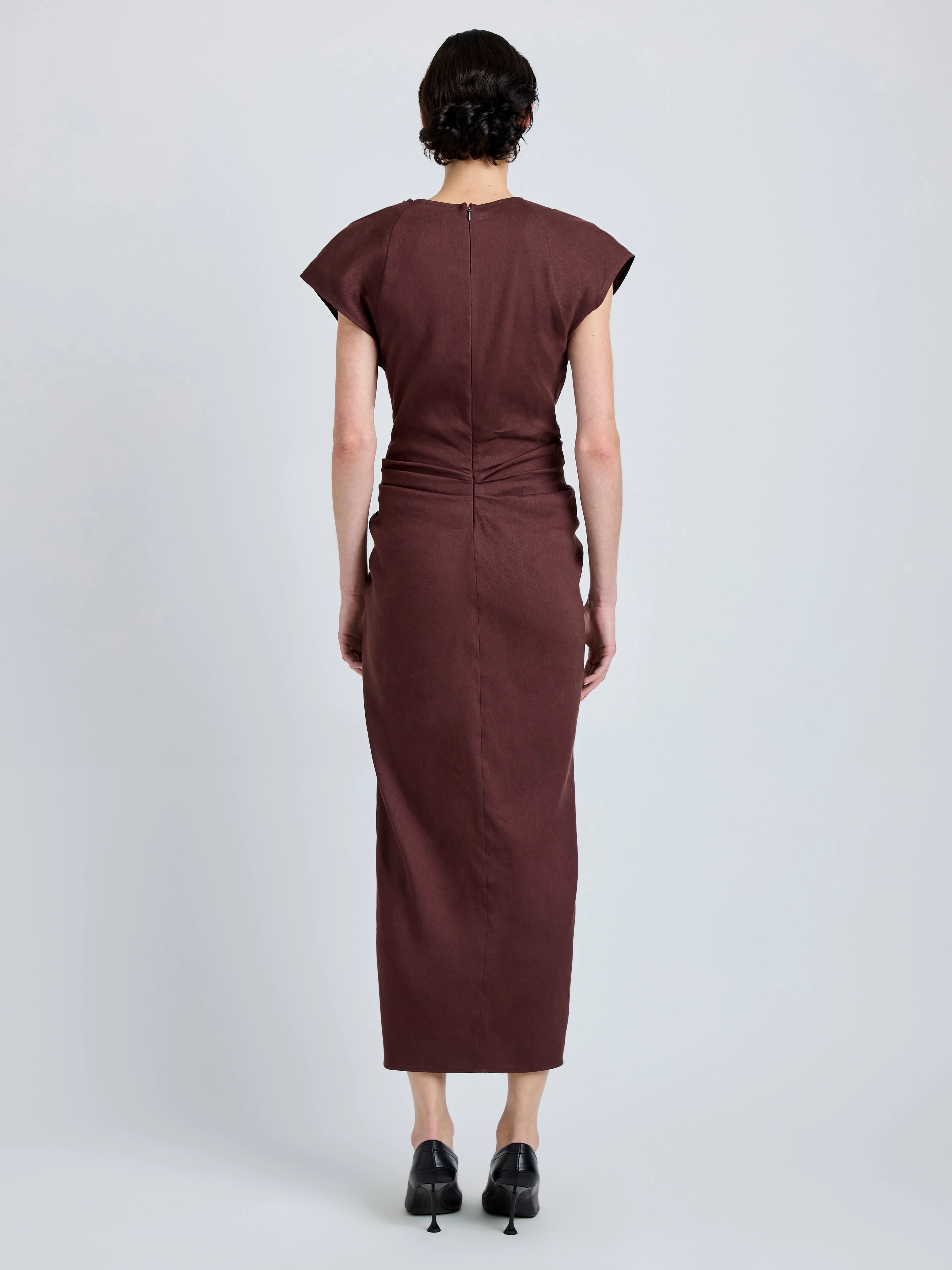 Bettina Dress in Eco Stretch Viscose Linen sold by Proenza Schouler product image thumbnail 4