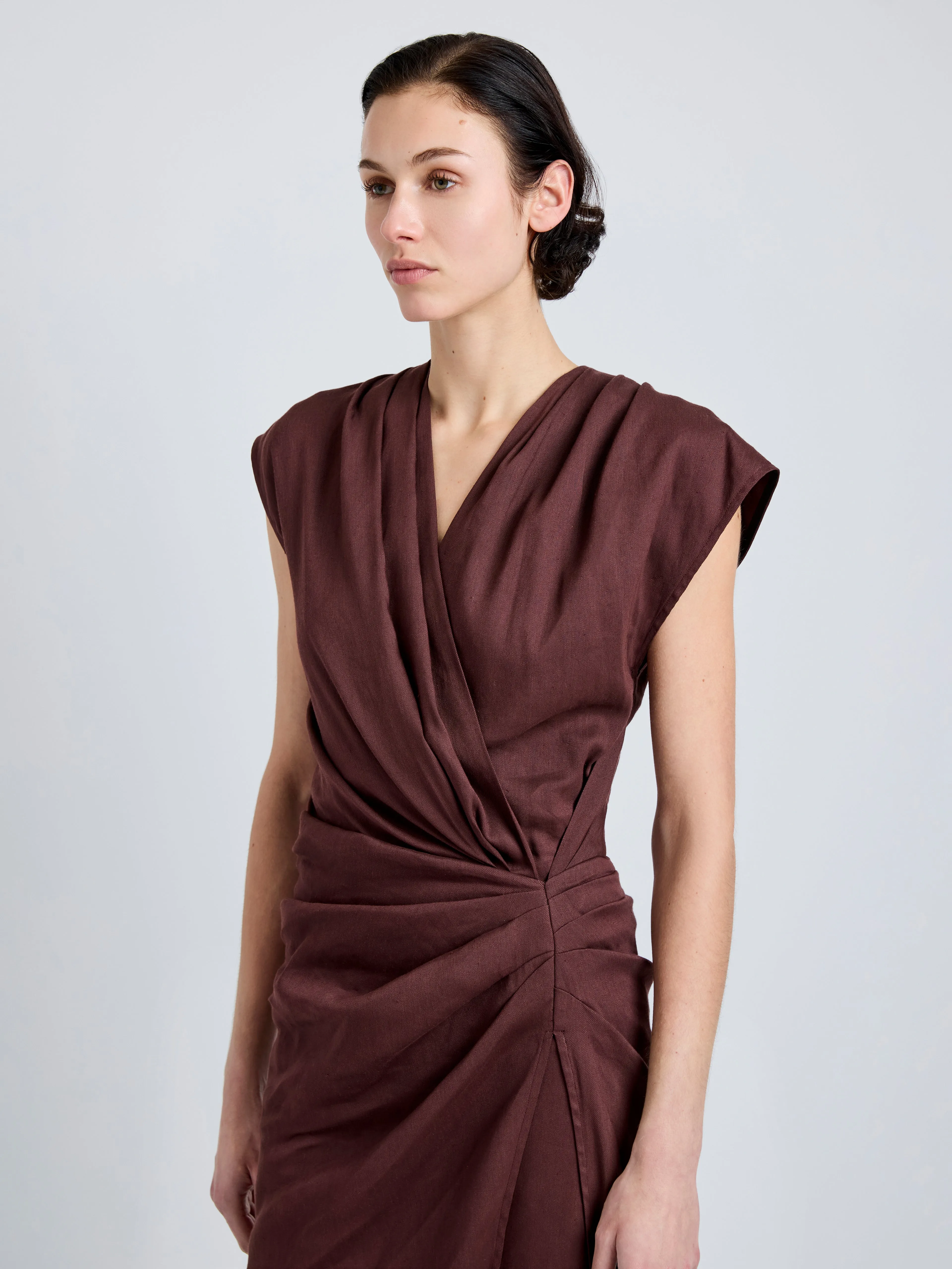 Bettina Dress in Eco Stretch Viscose Linen sold by Proenza Schouler product image thumbnail 5