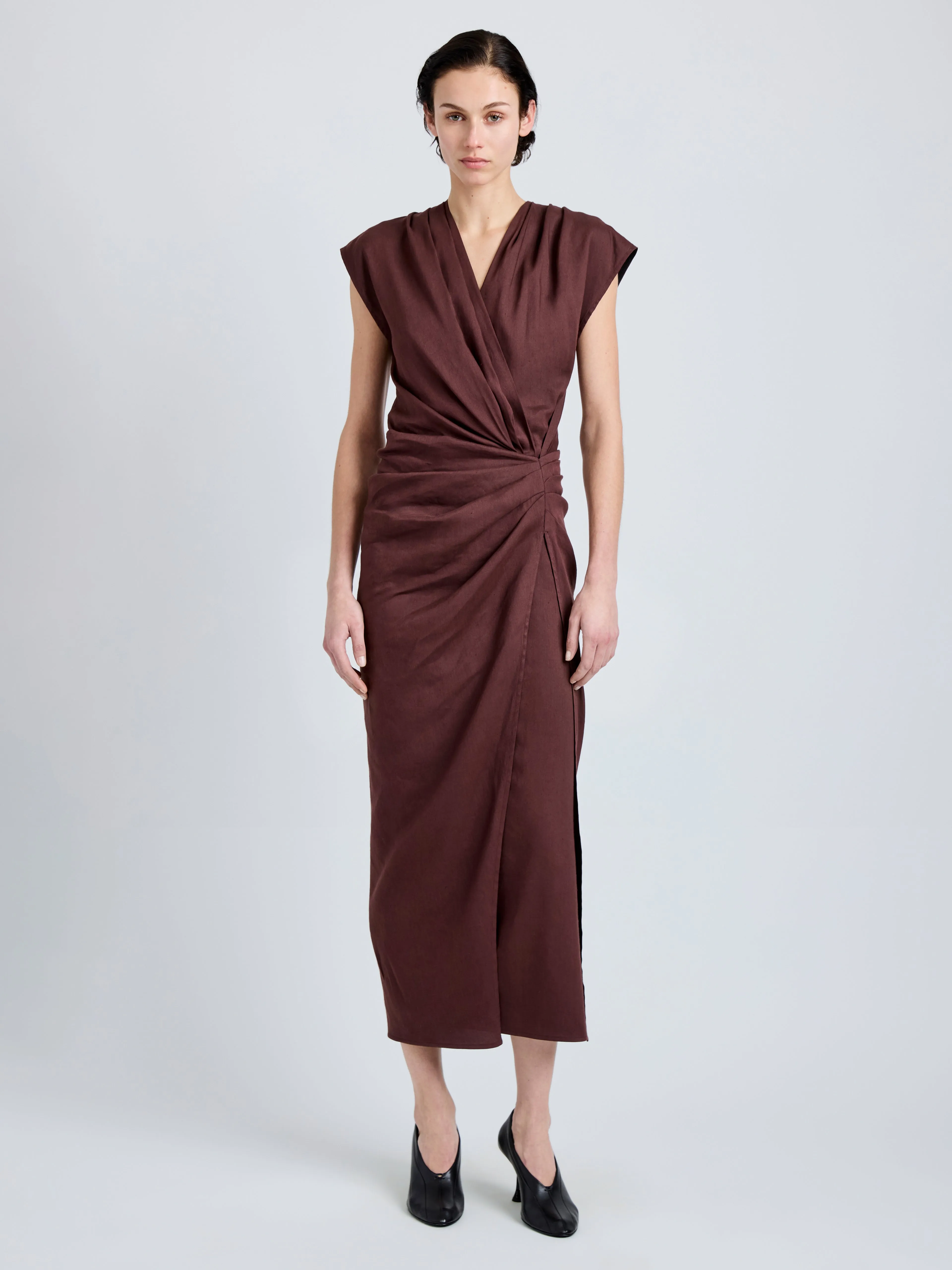 Bettina Dress in Eco Stretch Viscose Linen sold by Proenza Schouler product image thumbnail 2