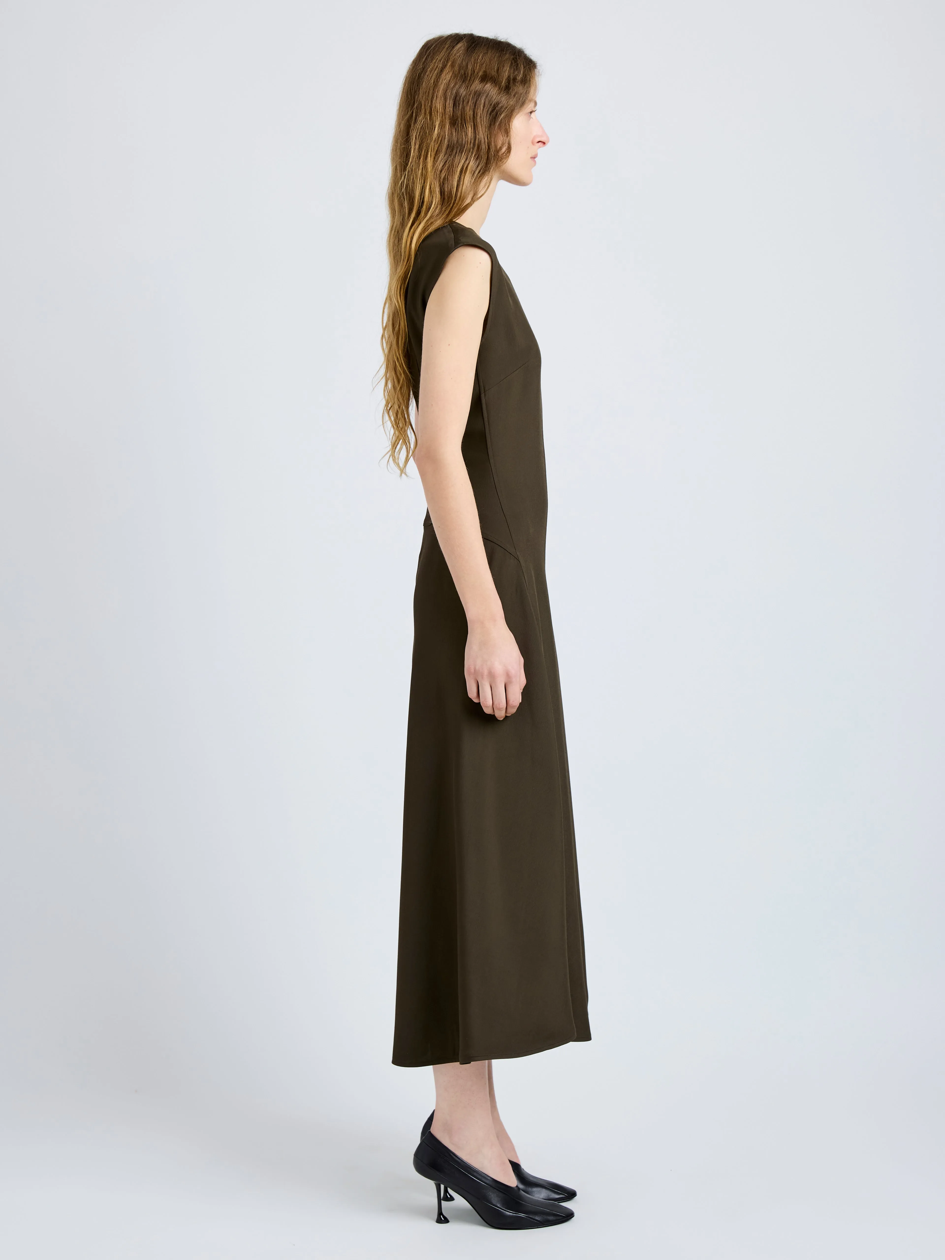 Eduarda Dress in Eco Hammered Viscose sold by Proenza Schouler product image thumbnail 3