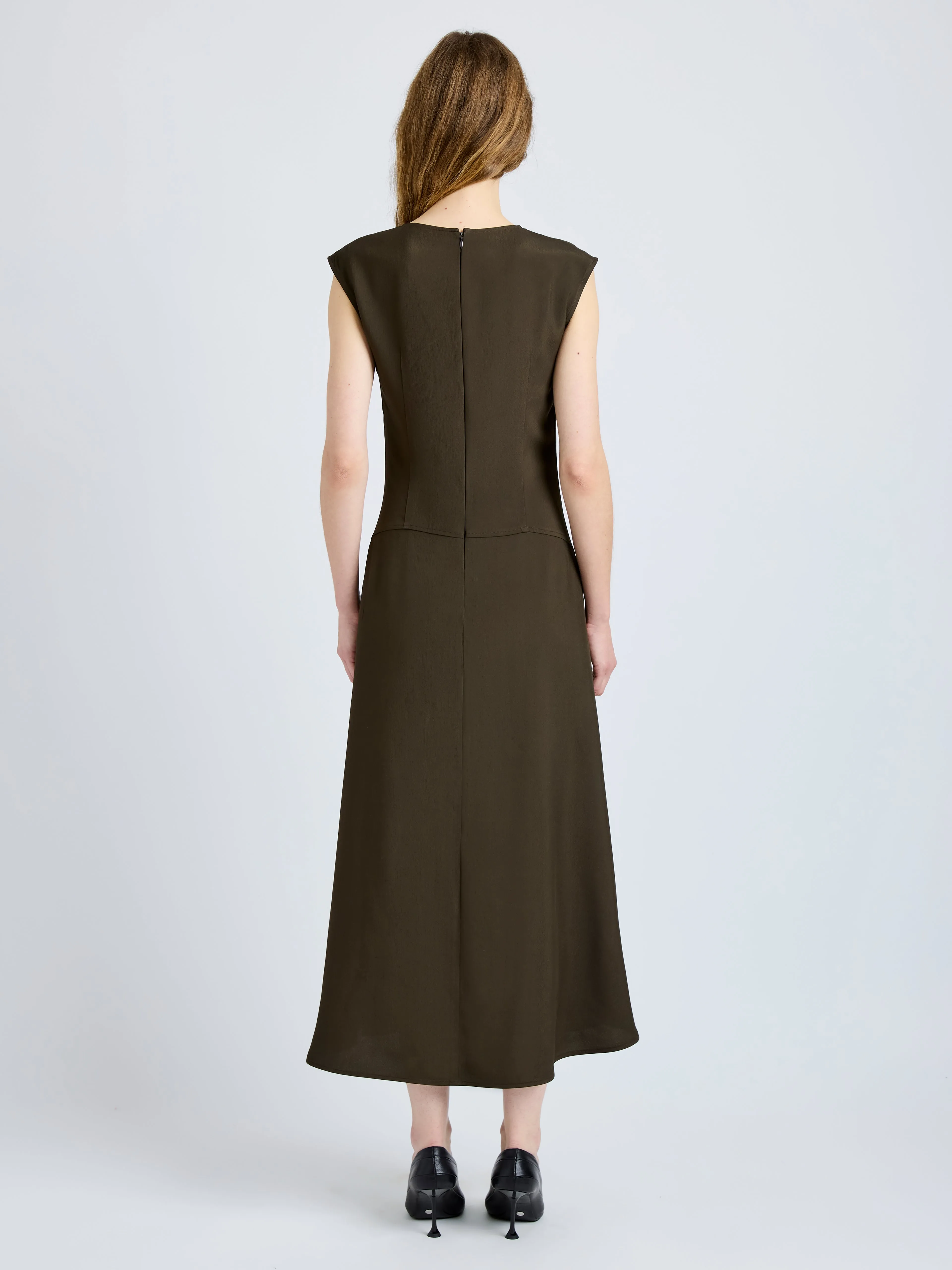 Eduarda Dress in Eco Hammered Viscose sold by Proenza Schouler product image thumbnail 4