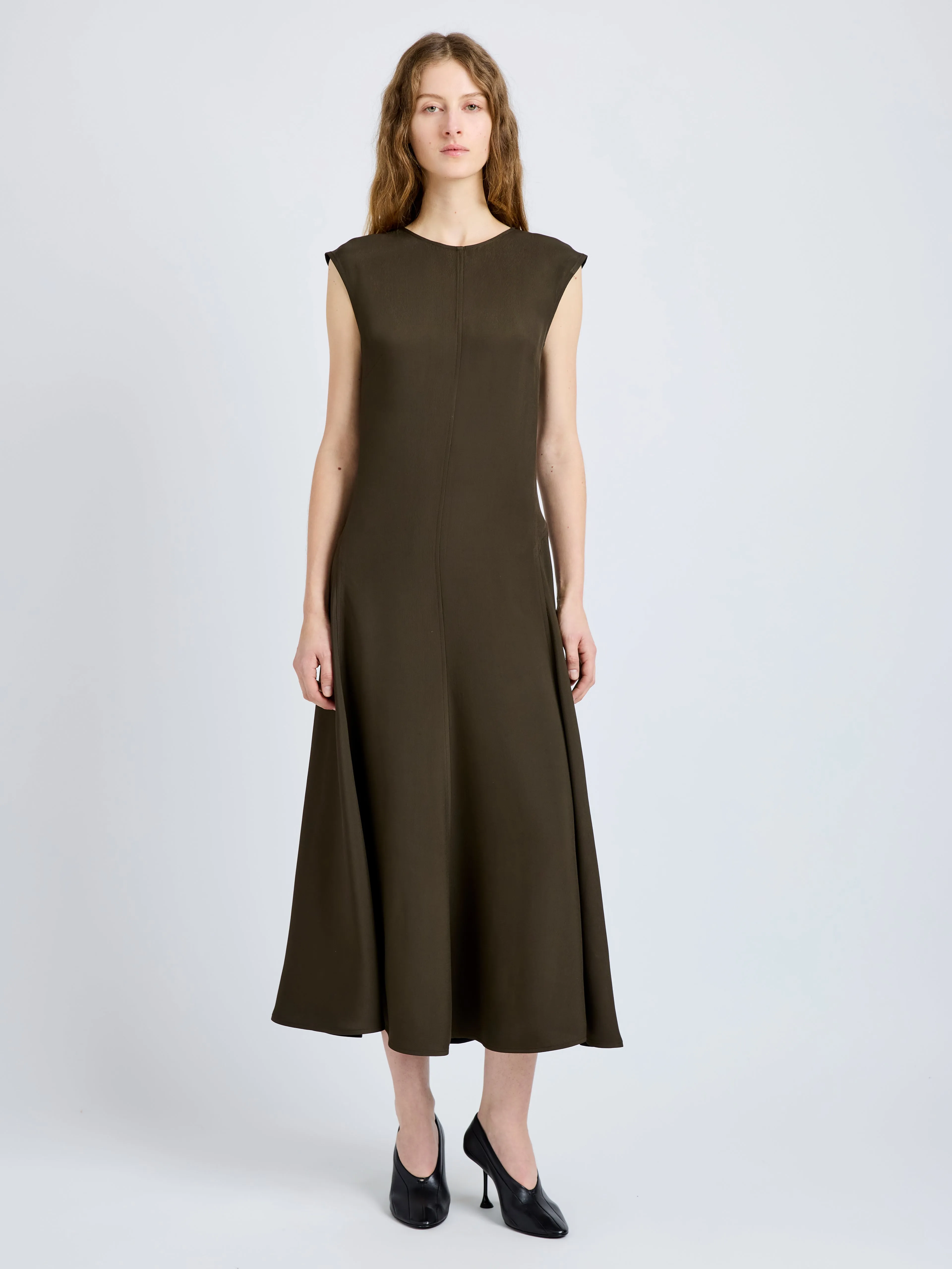Eduarda Dress in Eco Hammered Viscose sold by Proenza Schouler product image thumbnail 2