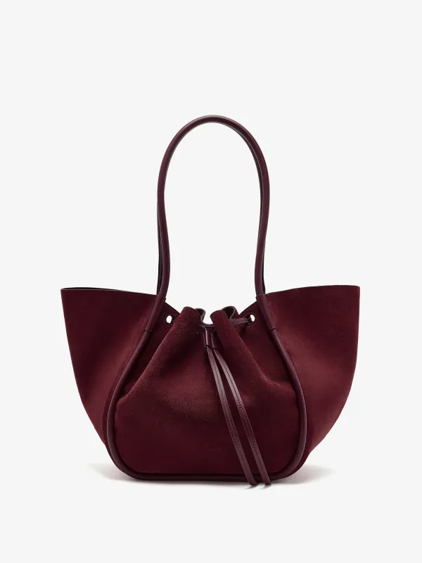 Large Ruched Tote in Soft Suede made by Proenza Schouler
