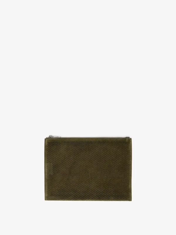 Zip Pouch in Perforated Suede made by Proenza Schouler
