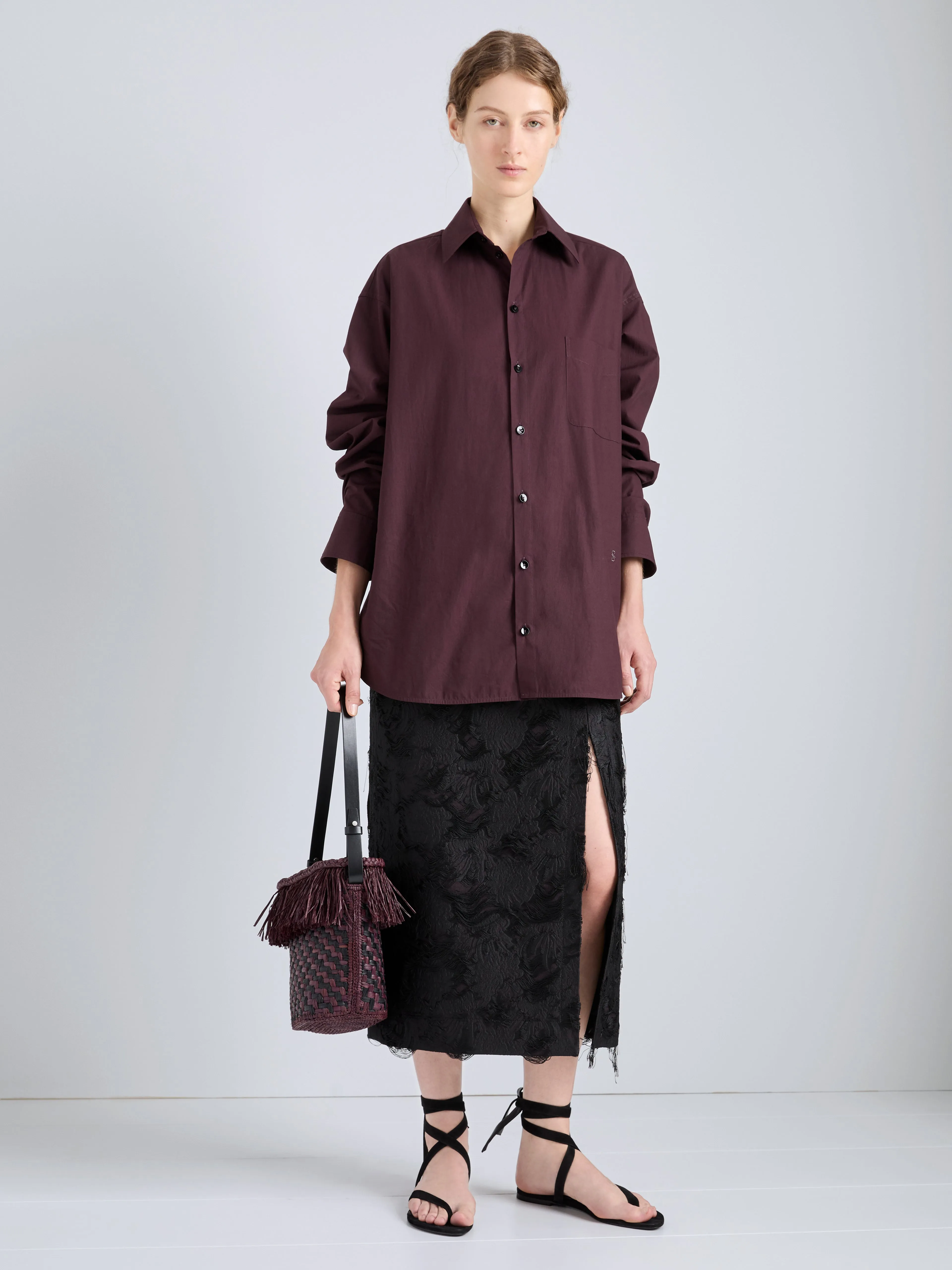 Alia Top in Classic Cotton Shirting sold by Proenza Schouler product image thumbnail 3