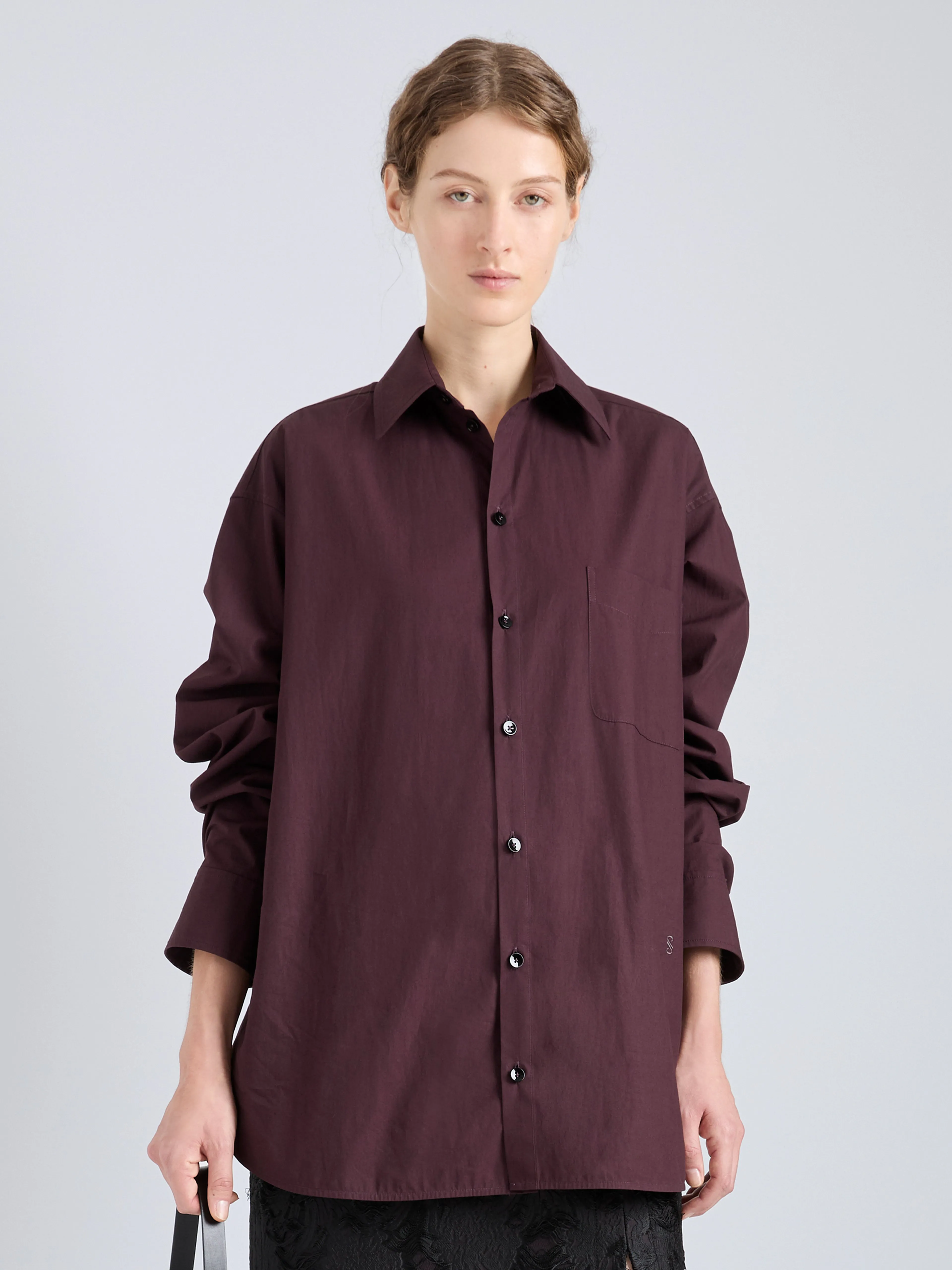 Alia Top in Classic Cotton Shirting sold by Proenza Schouler product image thumbnail 2