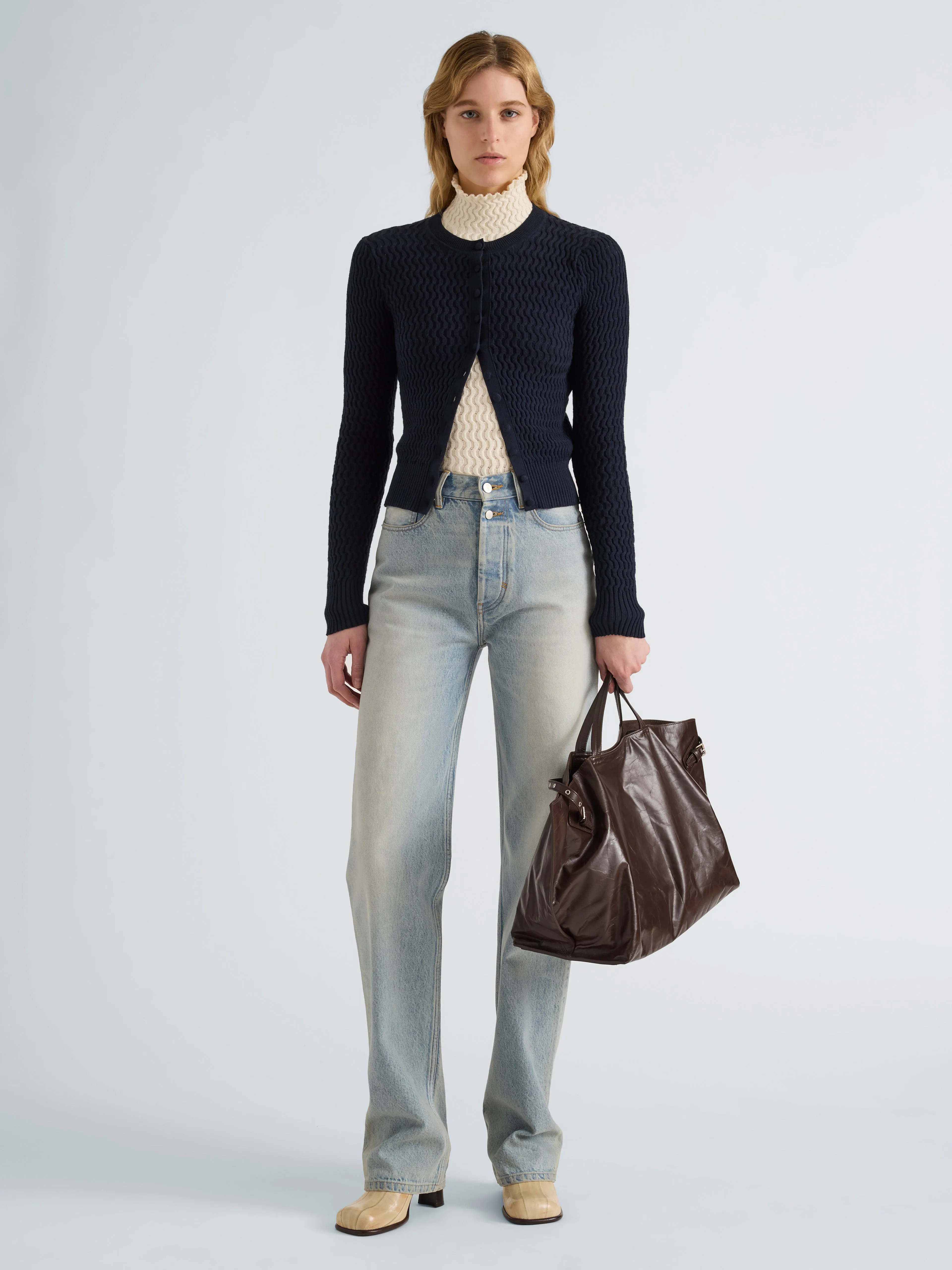 Marci Cardigan in Cable Knit sold by Proenza Schouler product image thumbnail 3