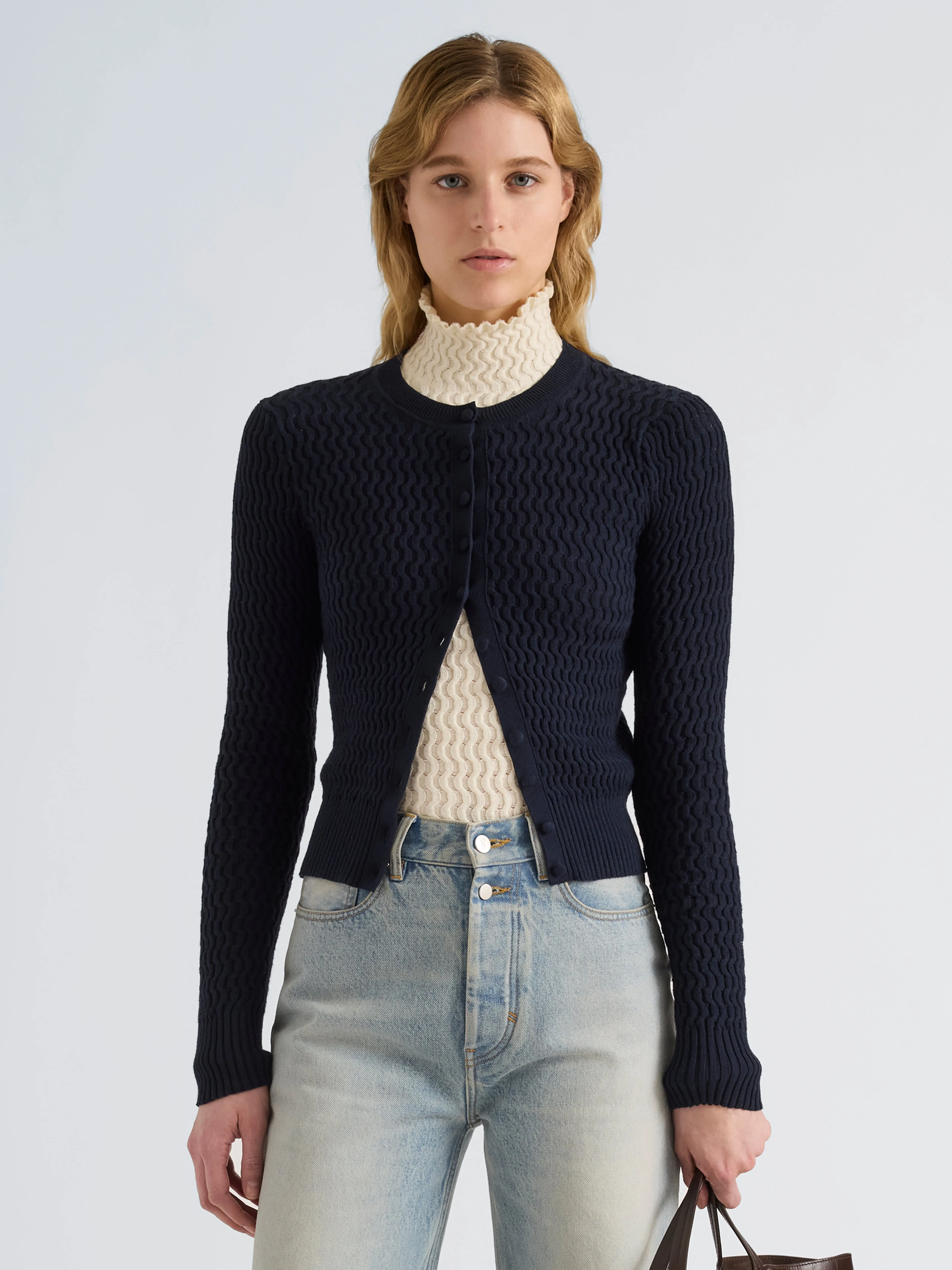 Marci Cardigan in Cable Knit sold by Proenza Schouler product image thumbnail 2