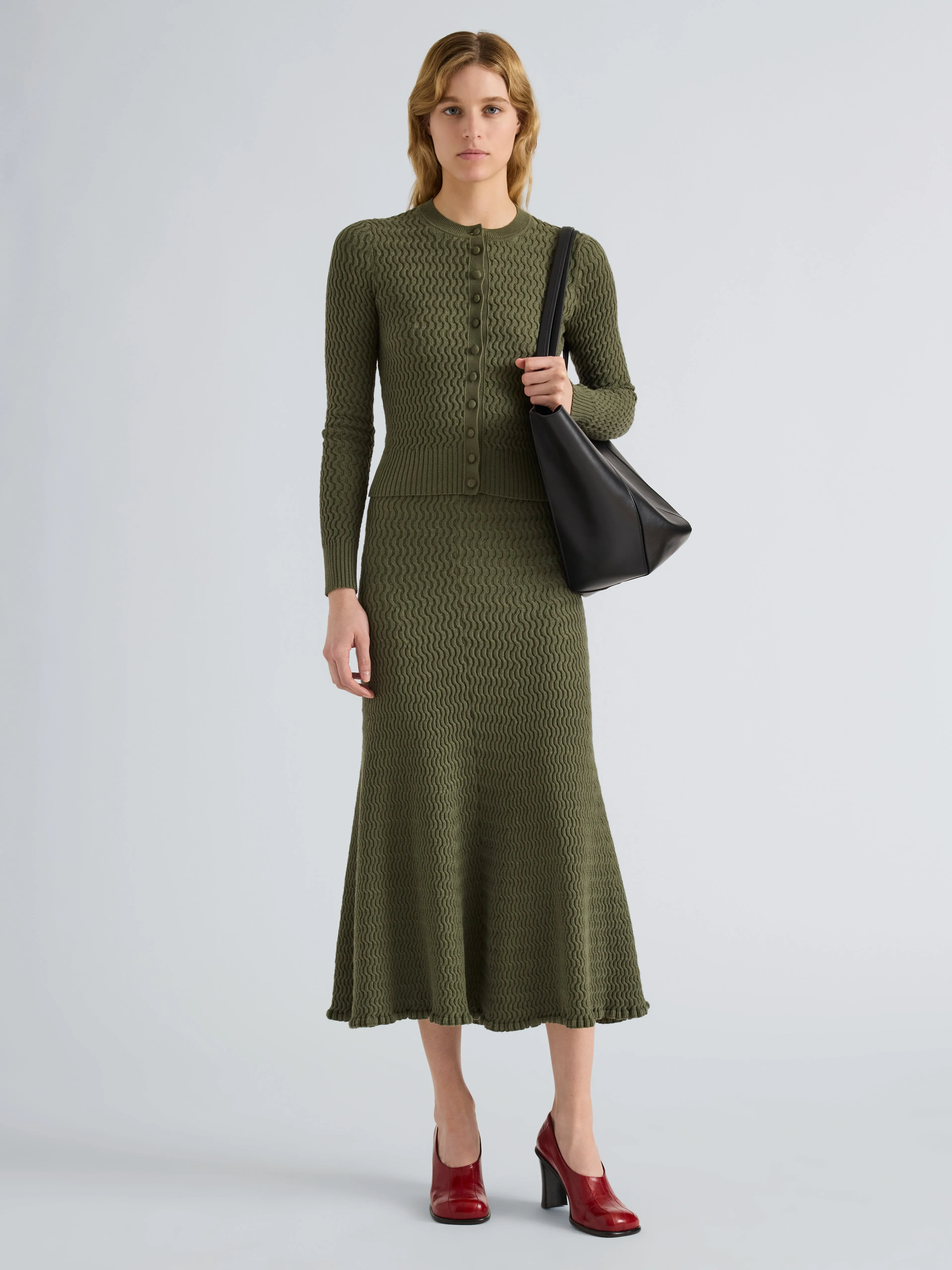 Magnolia Skirt in Cable Knit sold by Proenza Schouler product image thumbnail 2