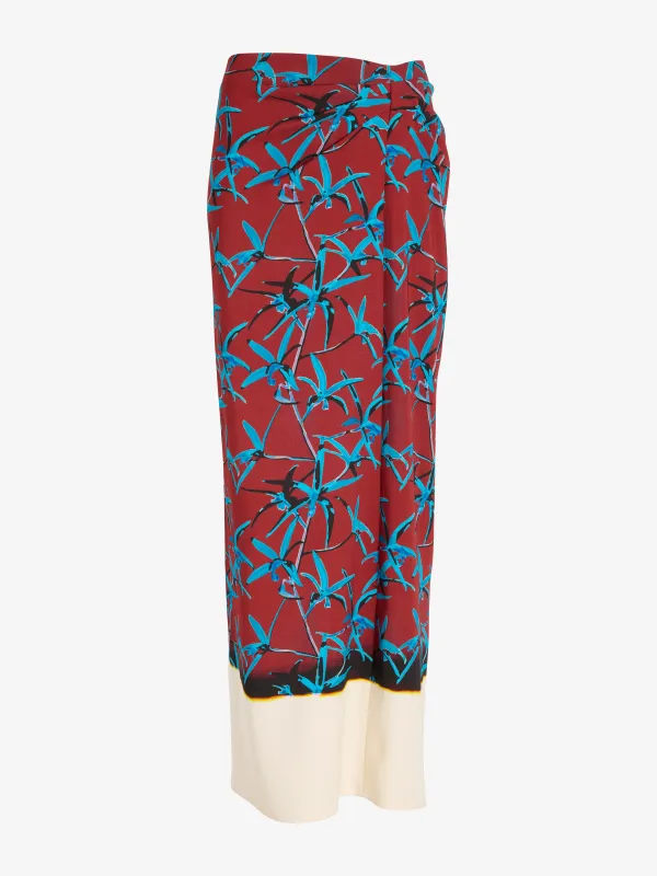 Anais Skirt in Printed Stretch Cady made by Proenza Schouler