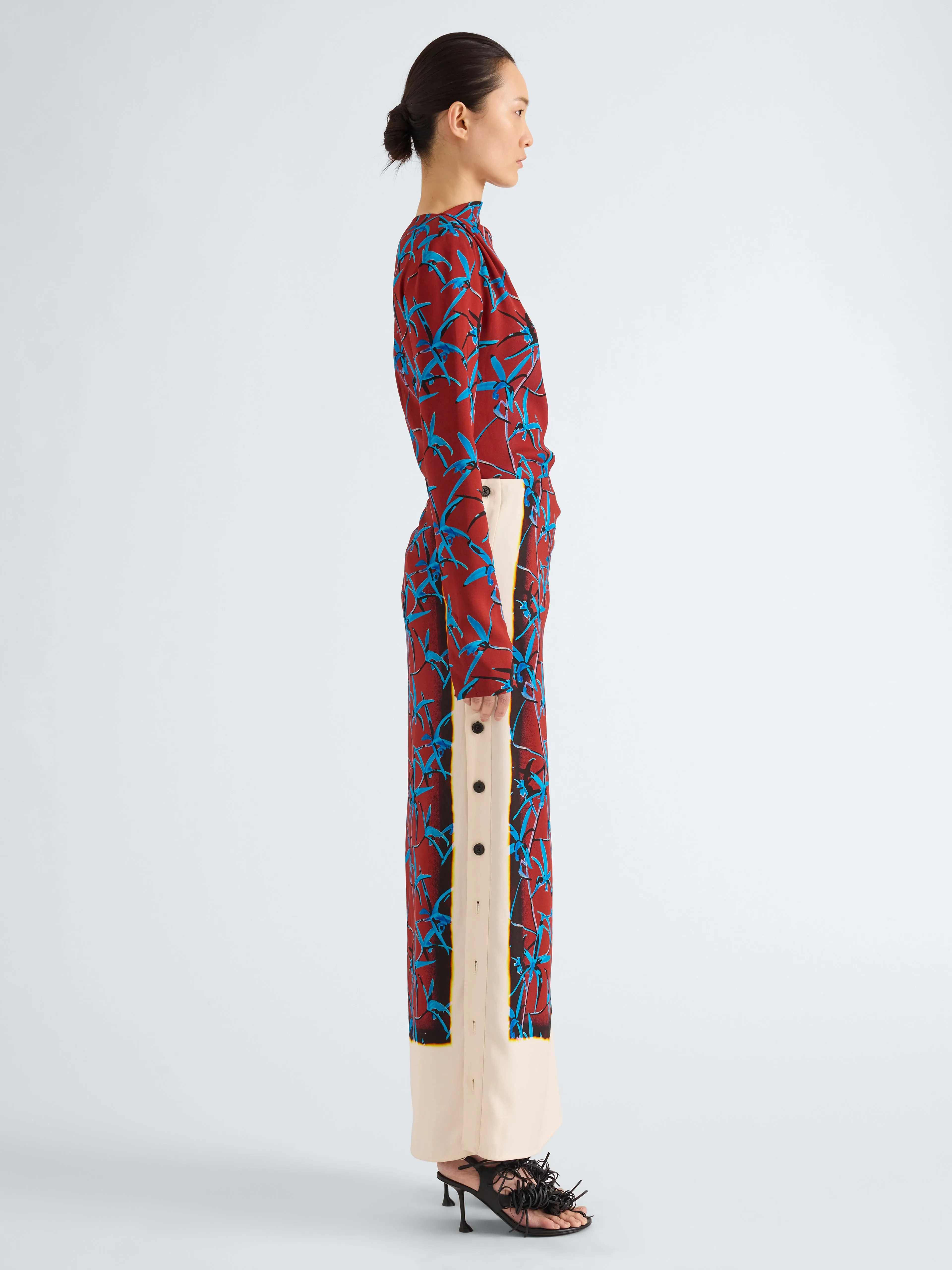 Anais Skirt in Printed Stretch Cady sold by Proenza Schouler product image thumbnail 3