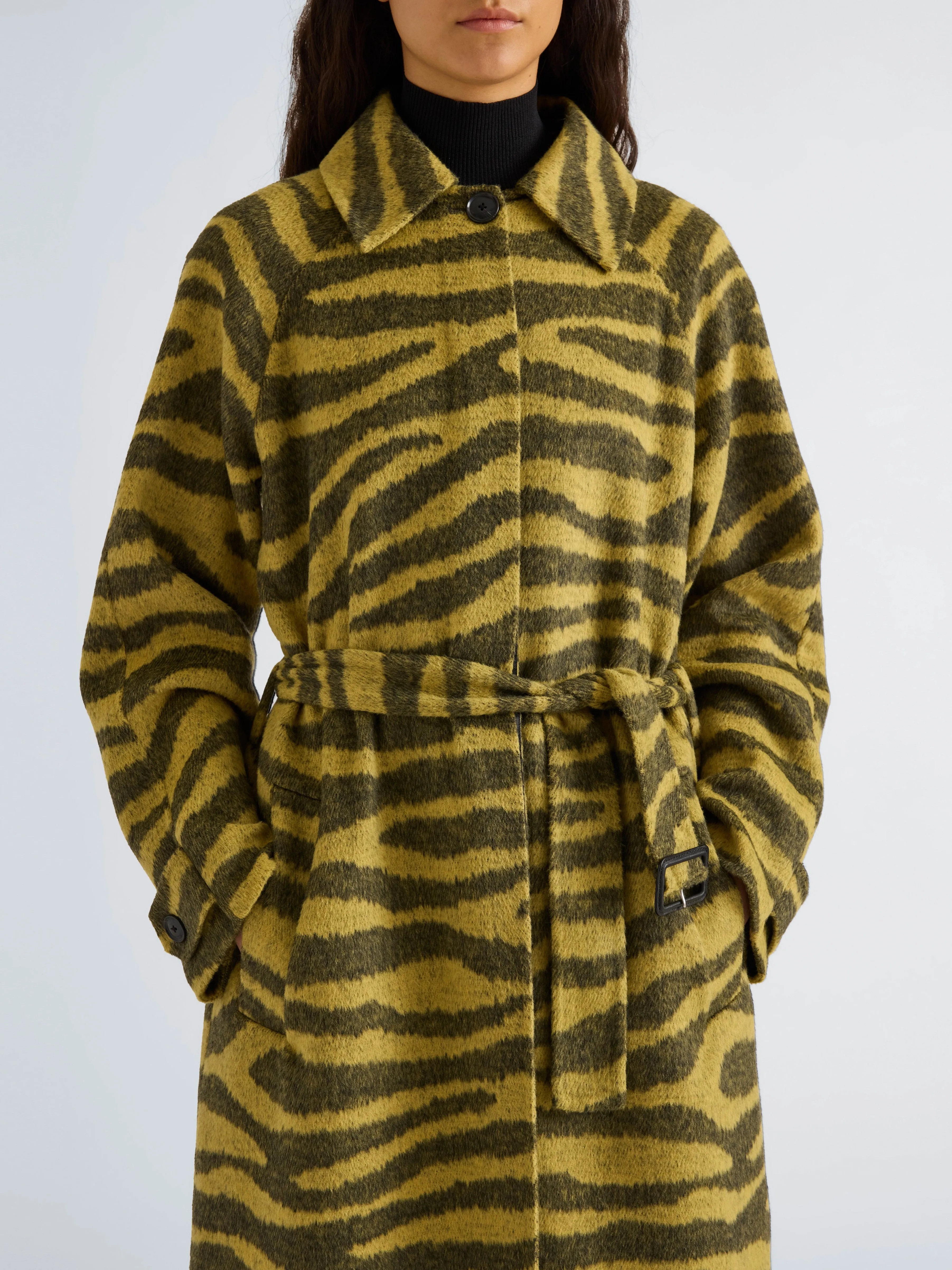 Juliette Coat in Zebra Jacquard sold by Proenza Schouler product image thumbnail 2