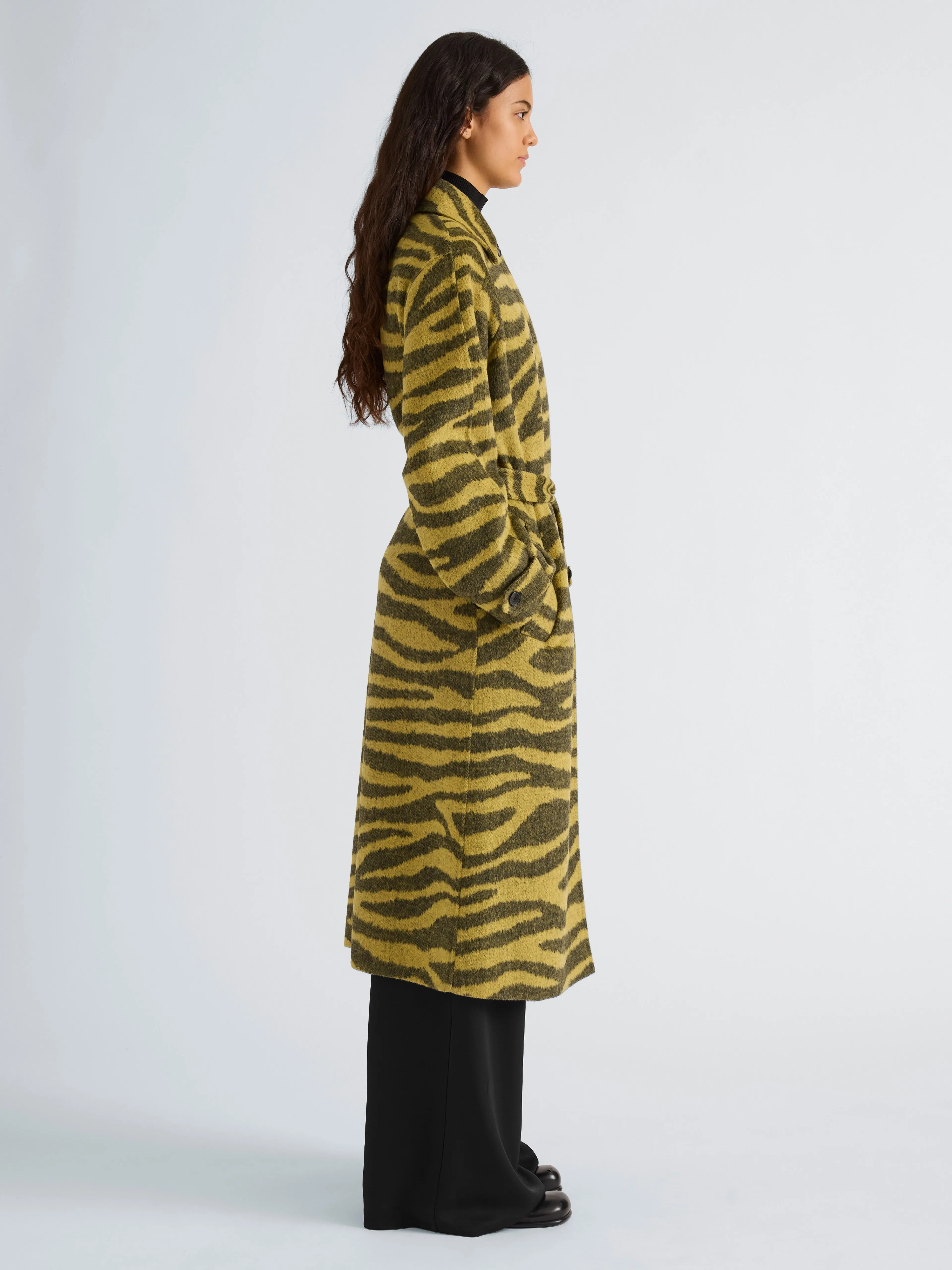 Juliette Coat in Zebra Jacquard sold by Proenza Schouler product image thumbnail 4