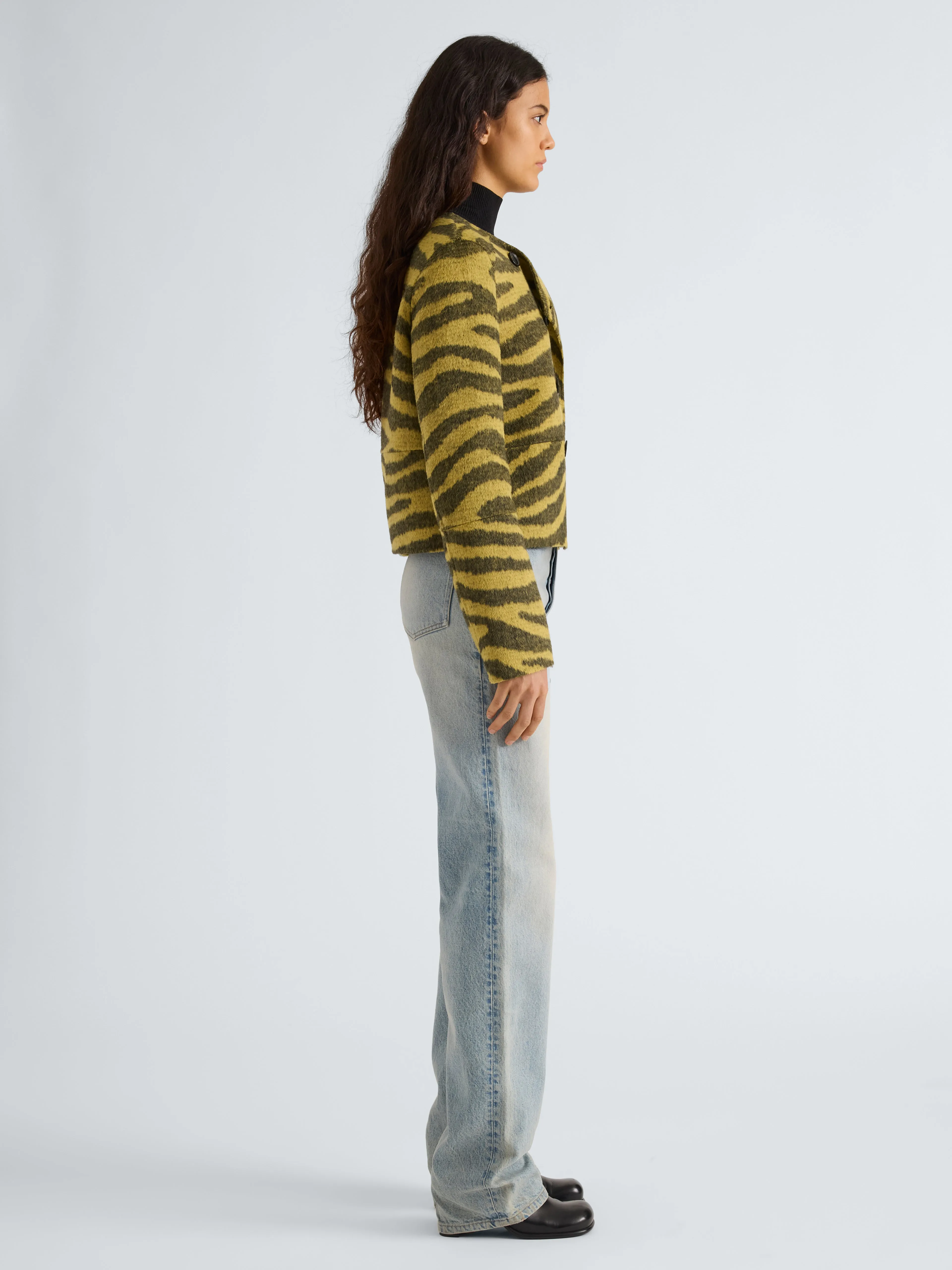 Courtney Jacket in Zebra Jacquard sold by Proenza Schouler product image thumbnail 4