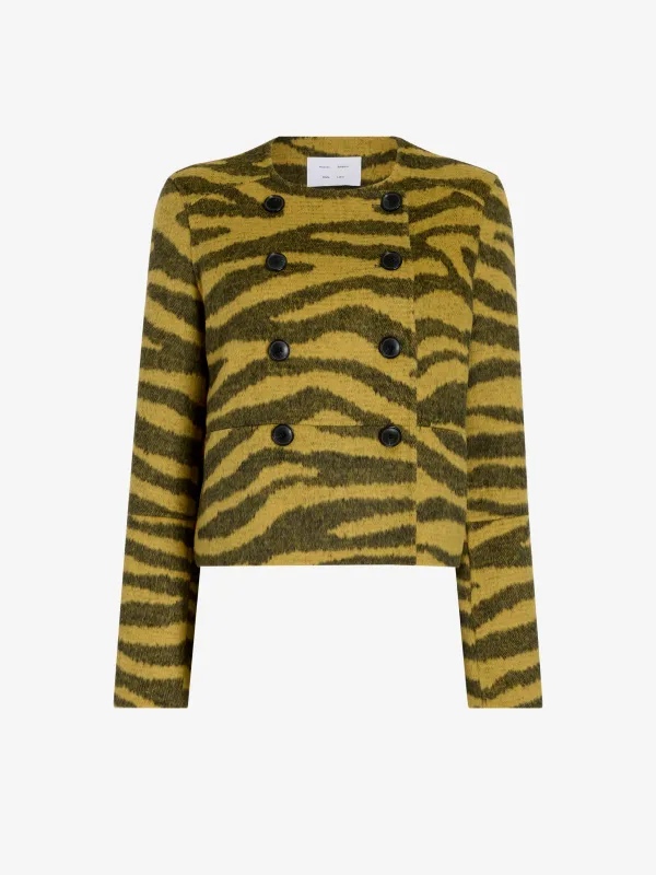 Courtney Jacket in Zebra Jacquard made by Proenza Schouler