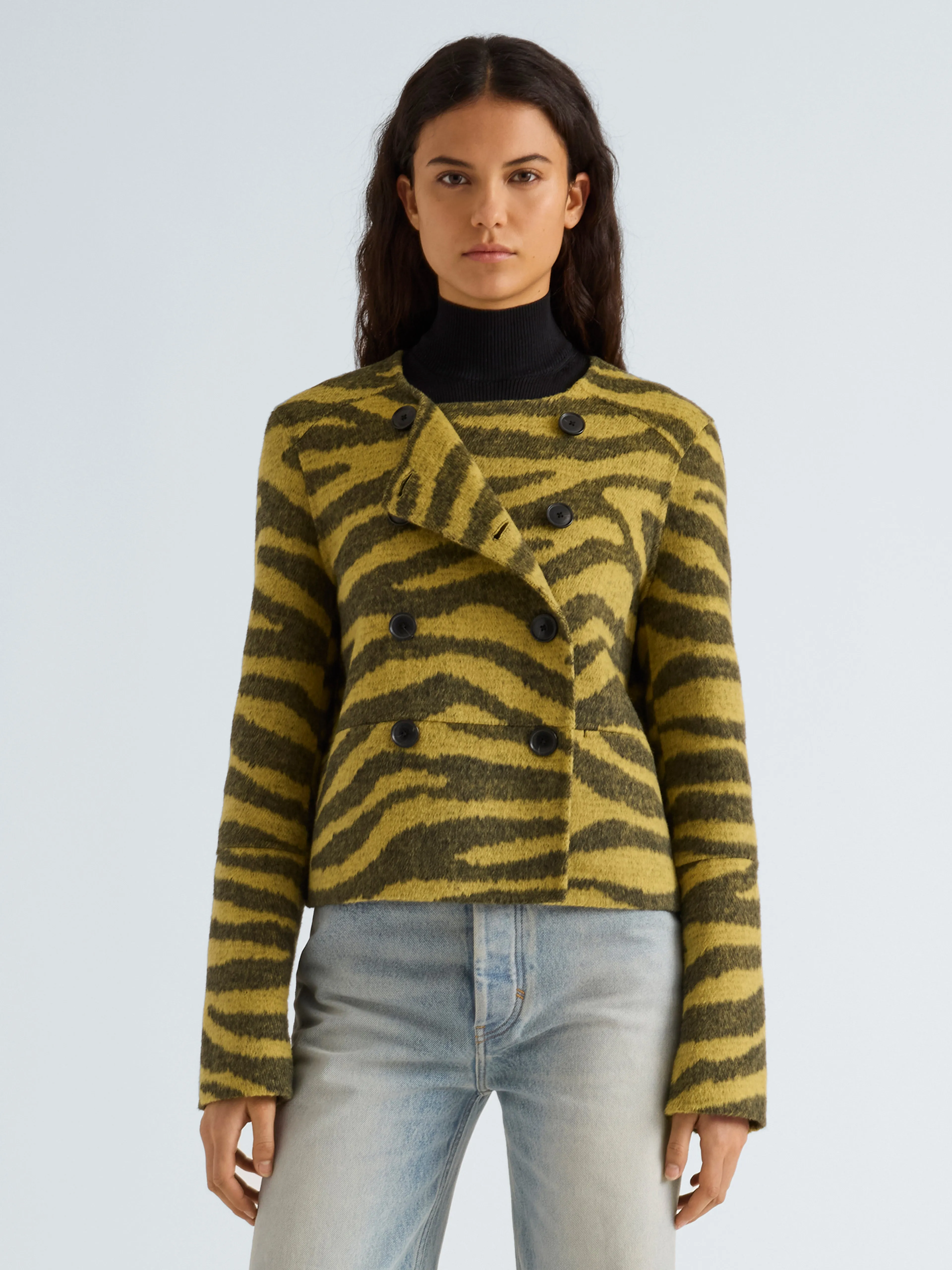 Courtney Jacket in Zebra Jacquard sold by Proenza Schouler product image thumbnail 2
