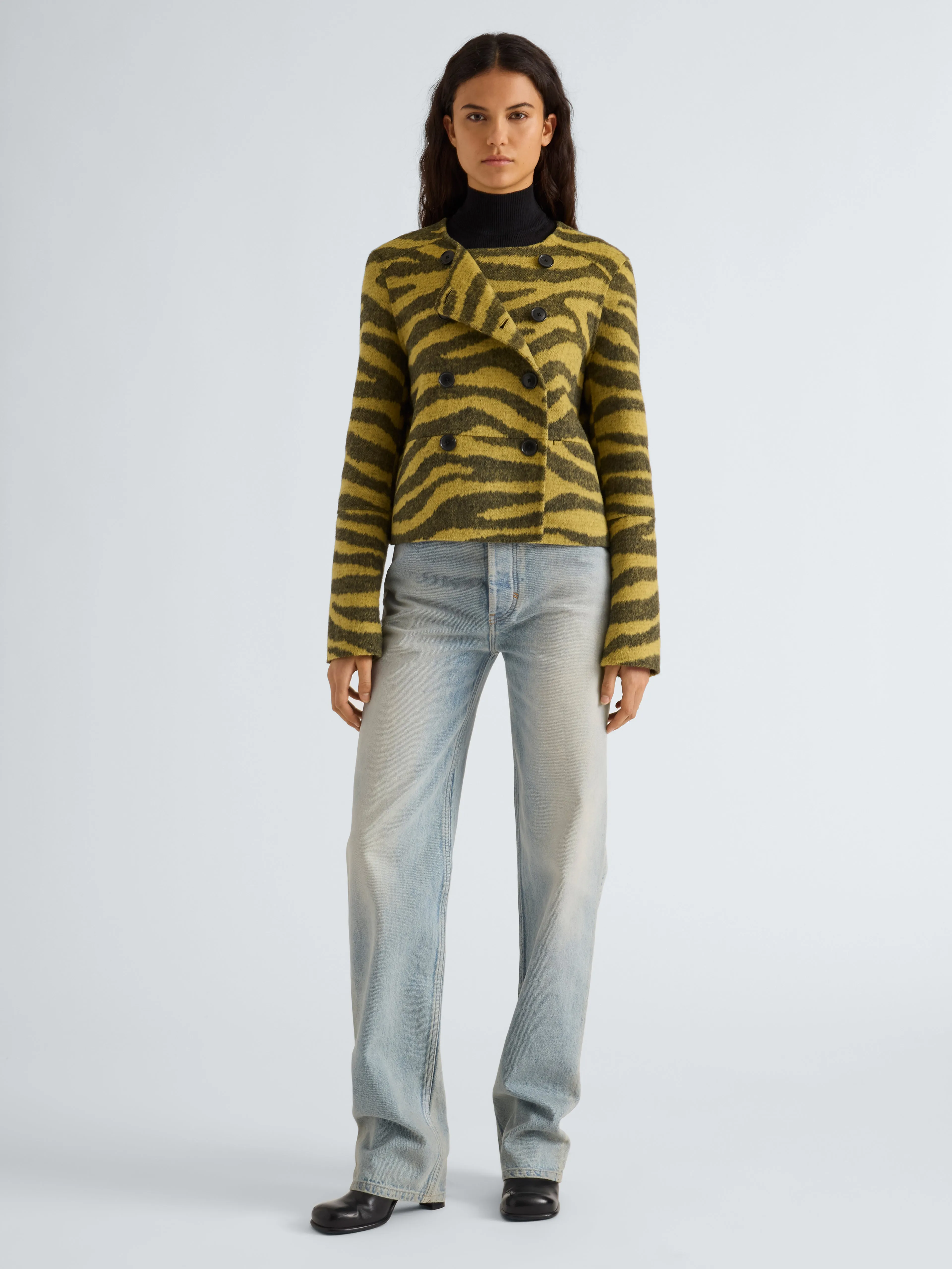 Courtney Jacket in Zebra Jacquard sold by Proenza Schouler product image thumbnail 3