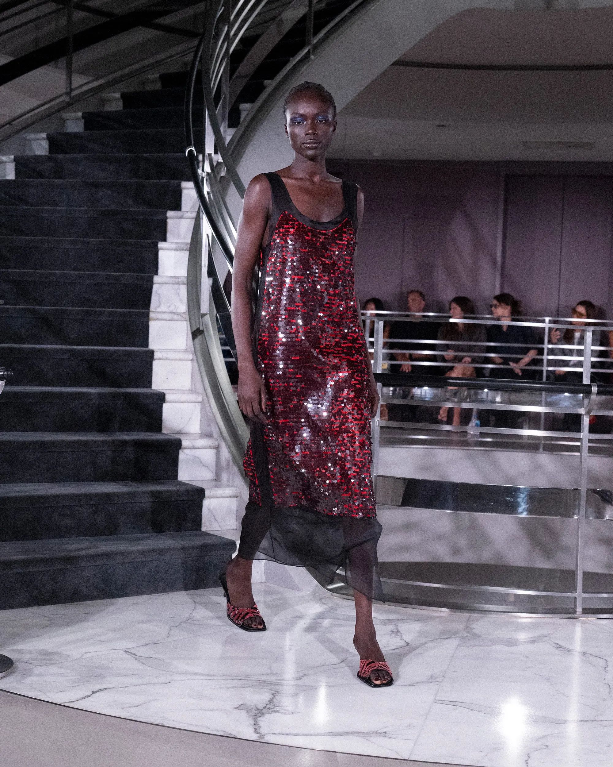 Leilani Dress in Giro Inglese Sequin Embroidery sold by Proenza Schouler product image thumbnail 4