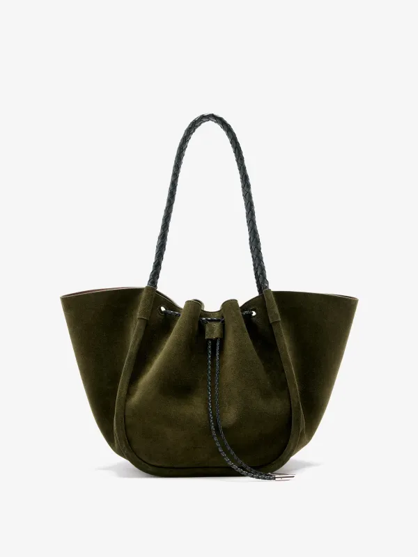 Large Ruched Tote in Suede and Braided Calf made by Proenza Schouler