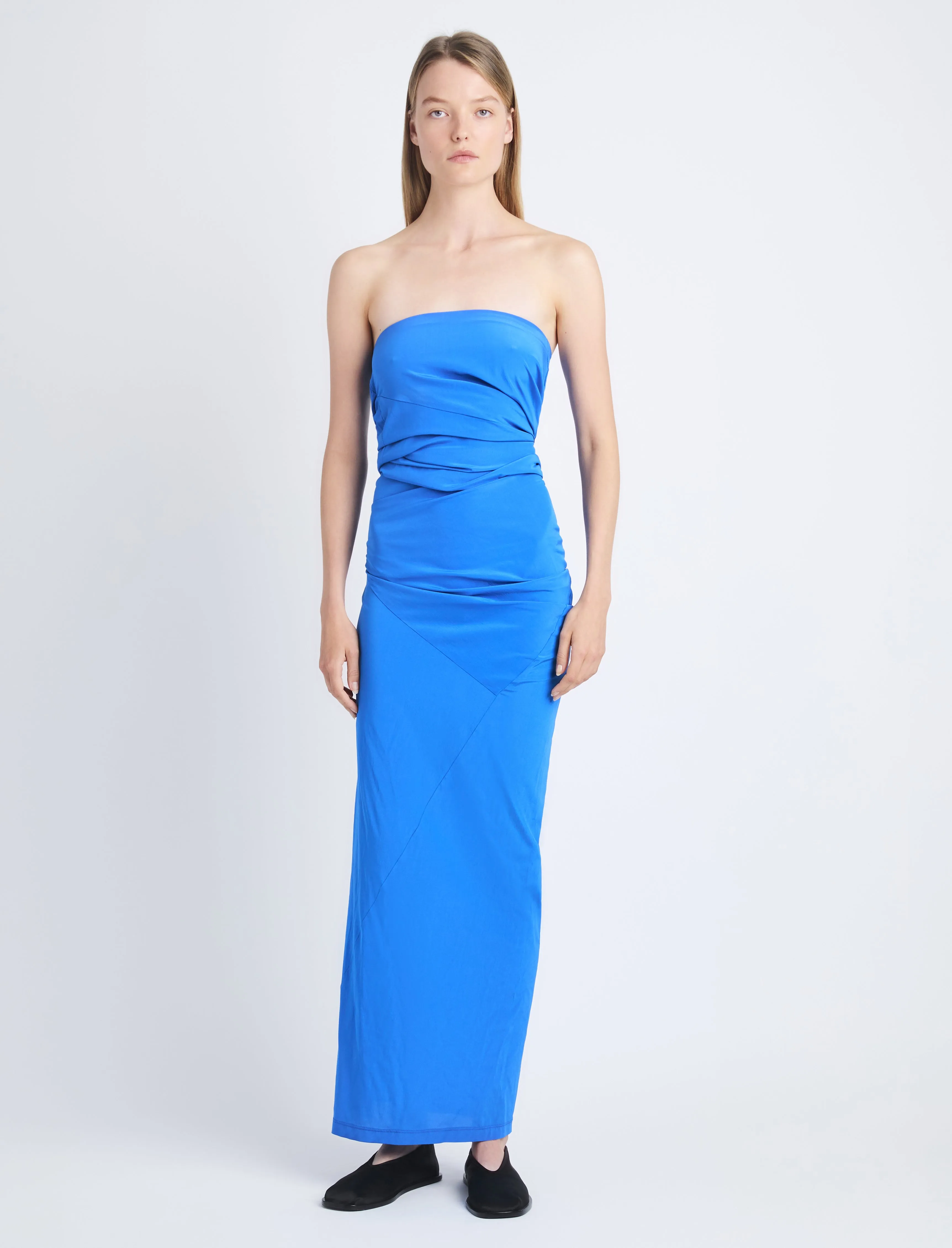 Odette Strapless Dress in Silk Viscose sold by Proenza Schouler product image thumbnail 2
