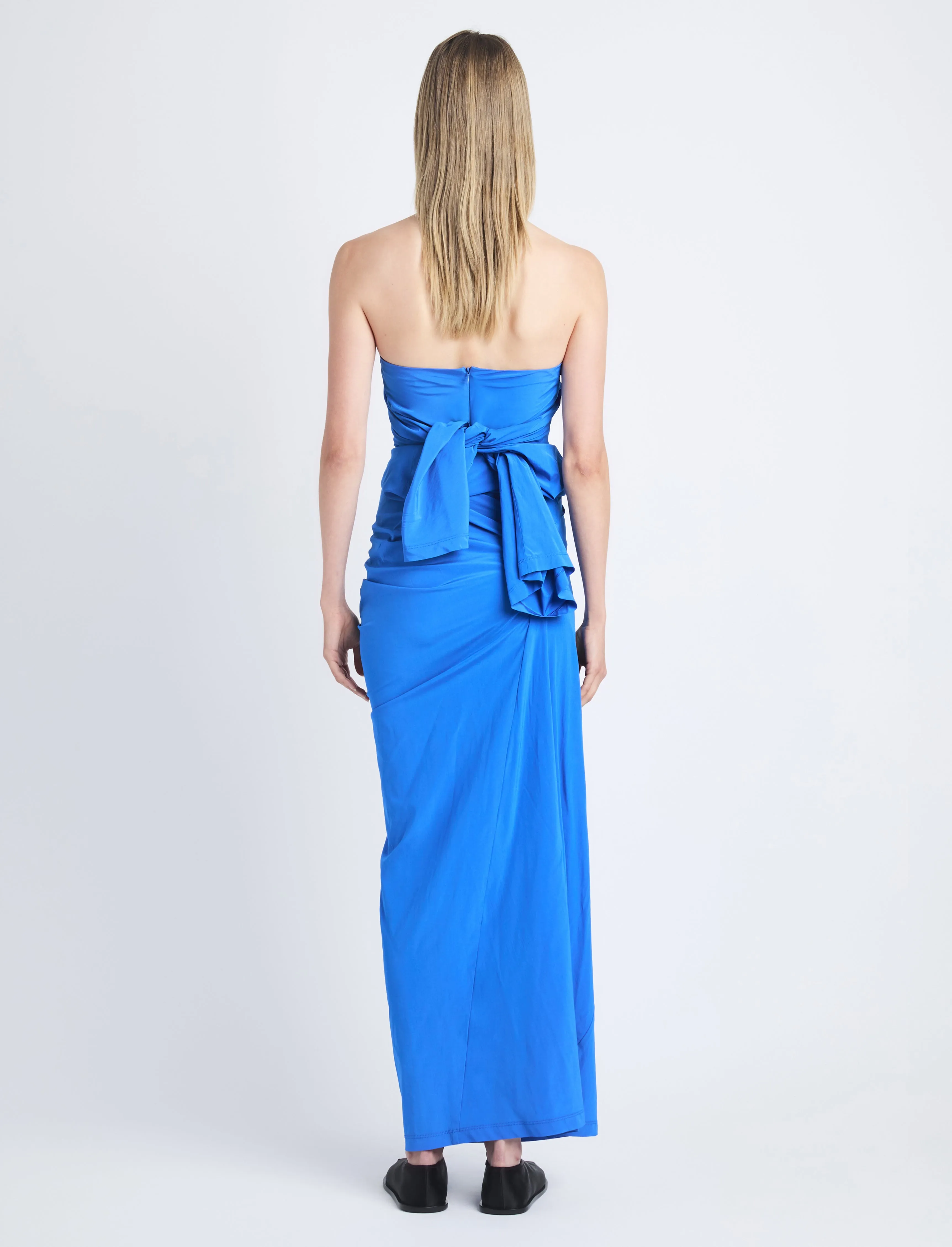 Odette Strapless Dress in Silk Viscose sold by Proenza Schouler product image thumbnail 4