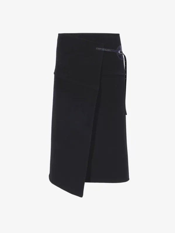 Aida Skirt in Brushed Melange Wool made by Proenza Schouler