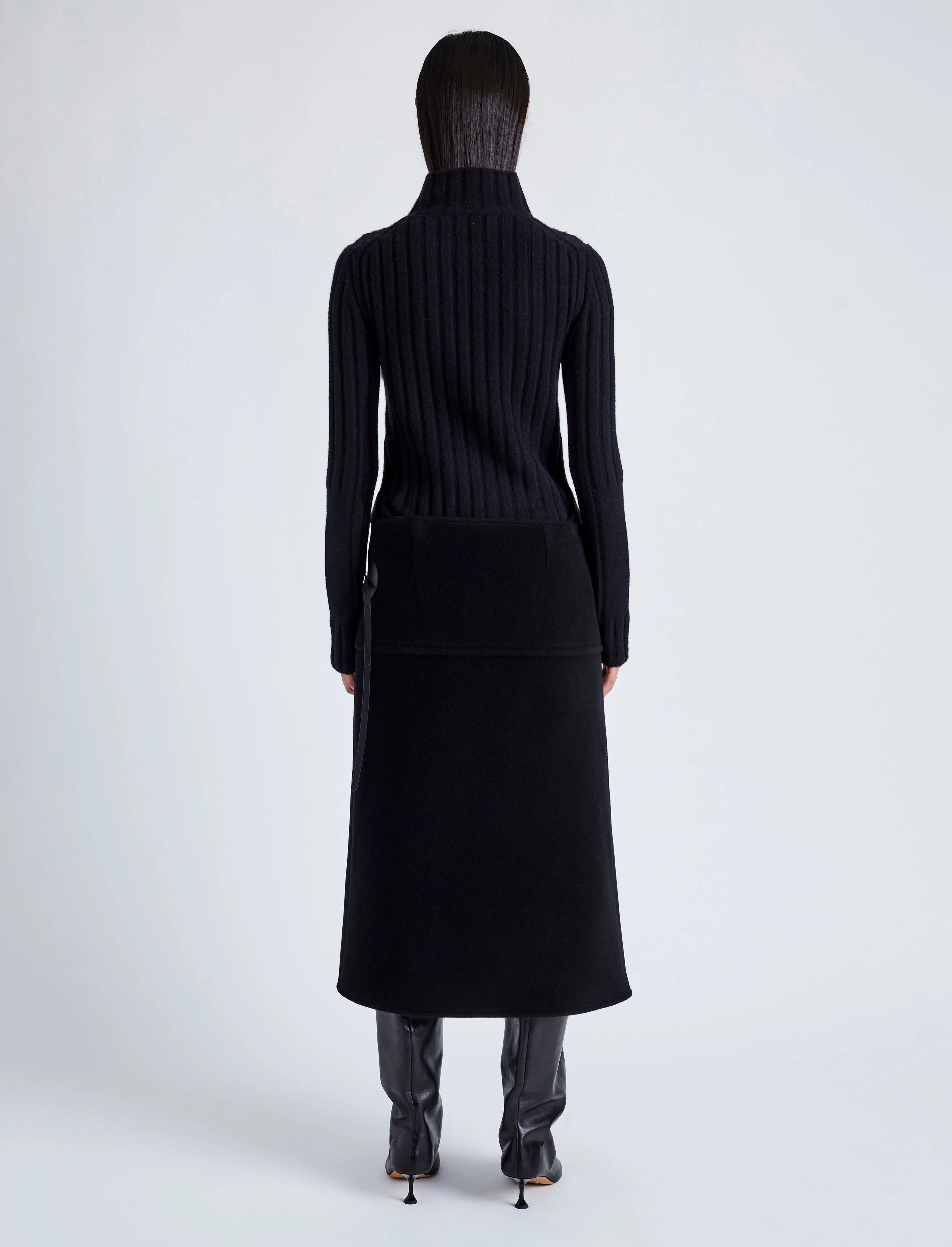 Aida Skirt in Brushed Melange Wool sold by Proenza Schouler product image thumbnail 4